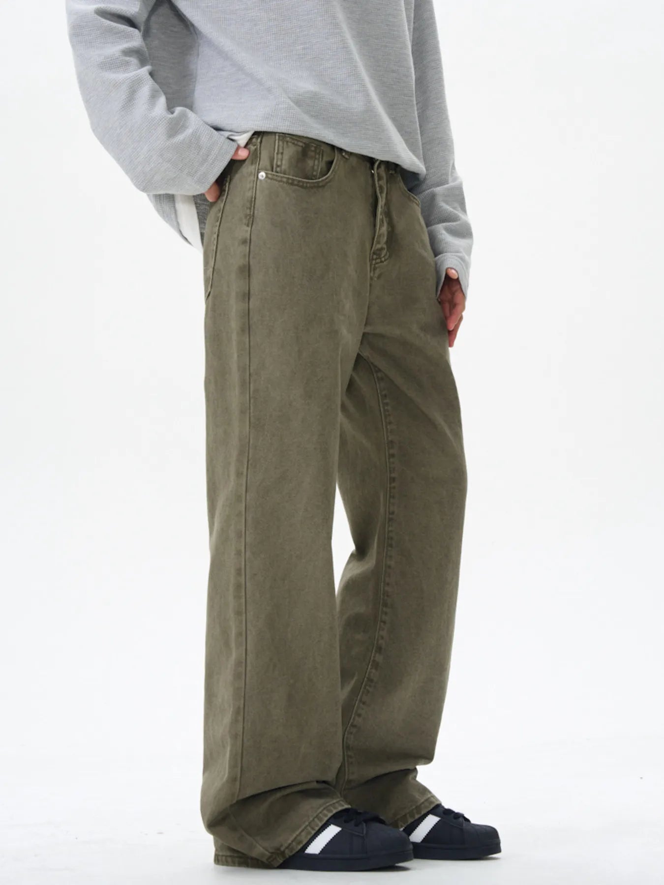 1295 Men's Wide Leg Flare Jeans – men's flare jeans (Y2K) (detail view 5)