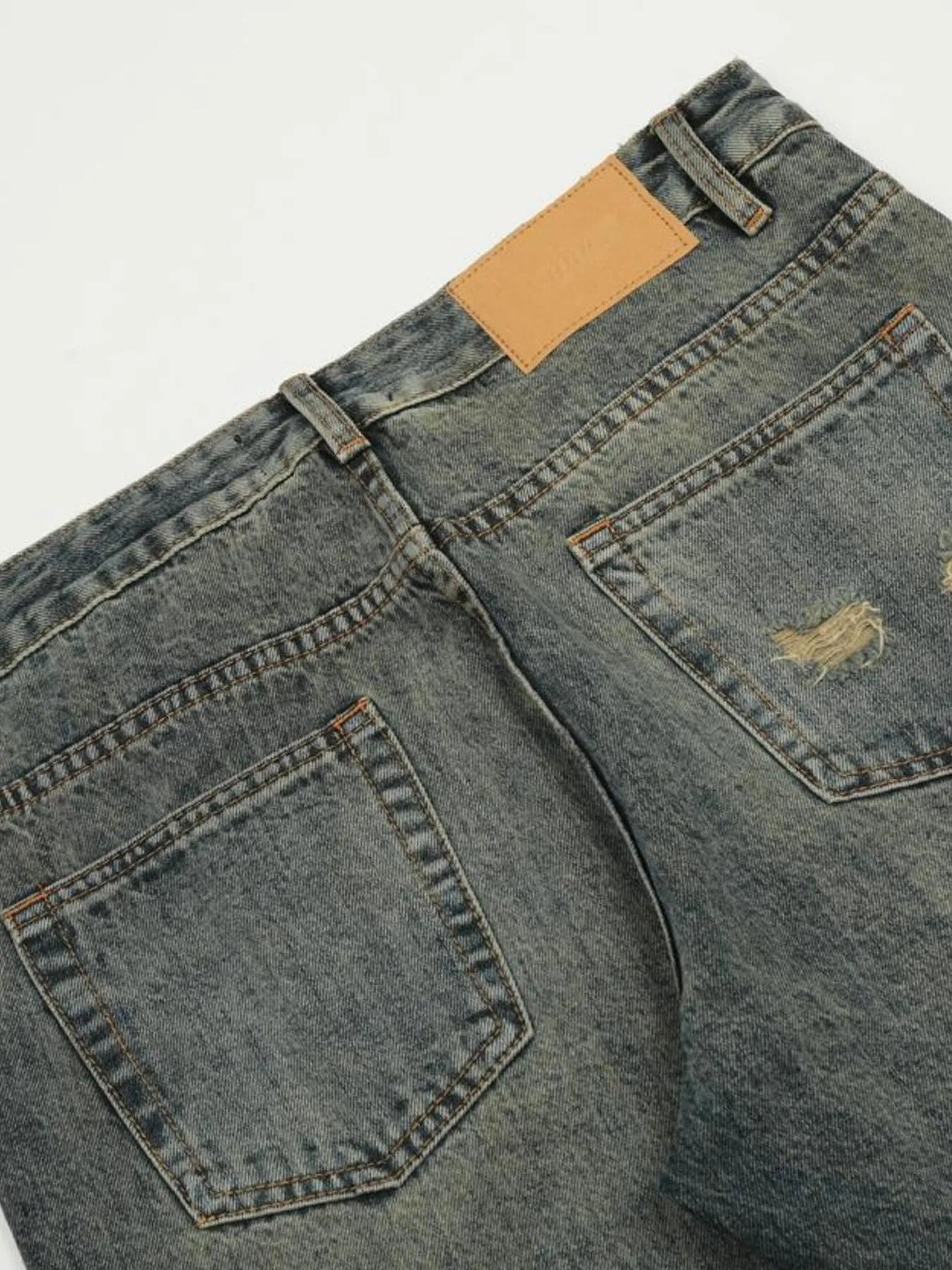 1280 Men's Vintage Distressed Flare Jeans – men's flare jeans (Y2K) (detail view 15)