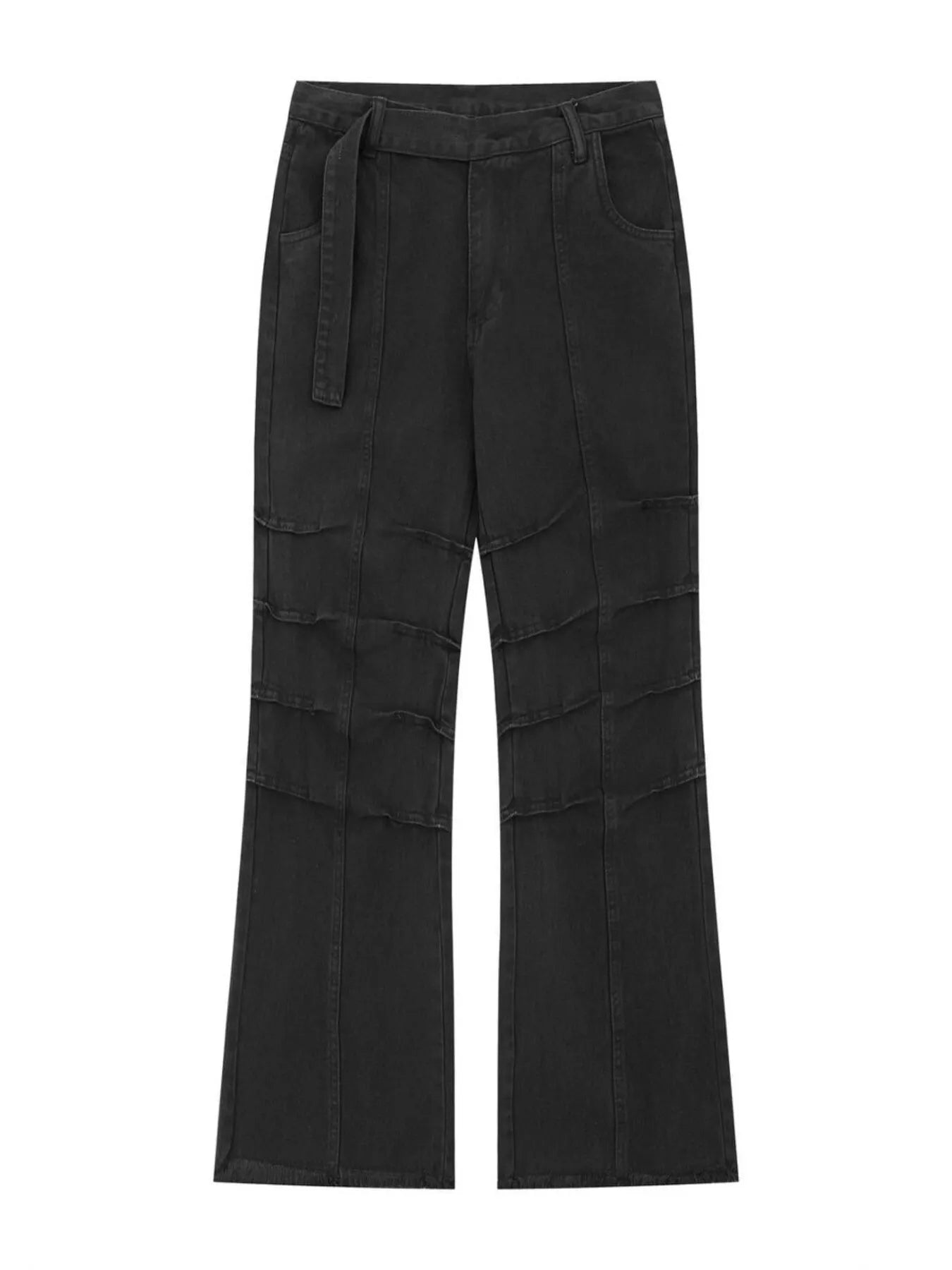 1298 Men's High-Waist Paneled Flare Jeans – men's flare jeans (Y2K) (back view)