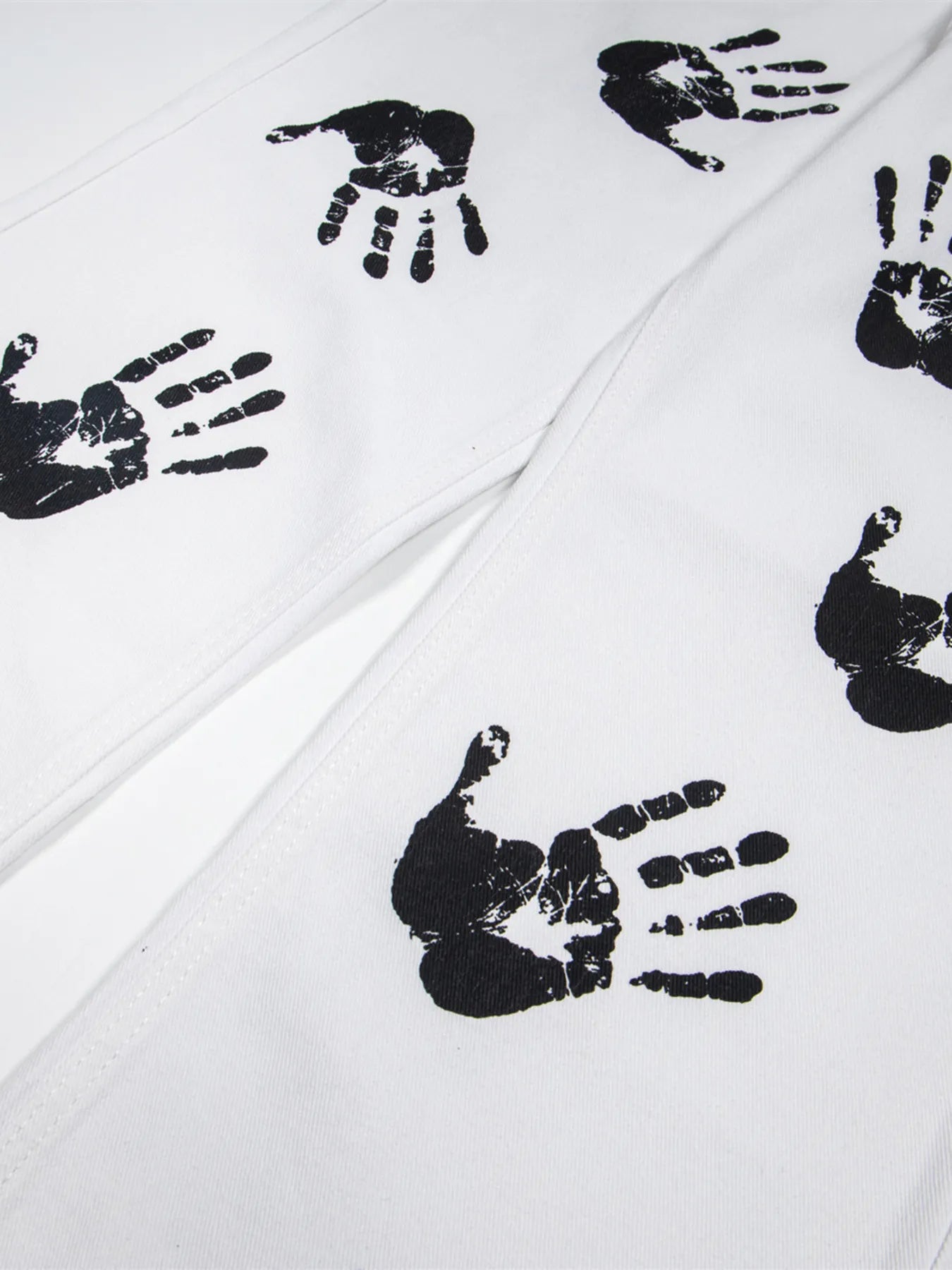 1264 Men's Handprint Pattern Jeans – men's graphic jeans (detail view 15)