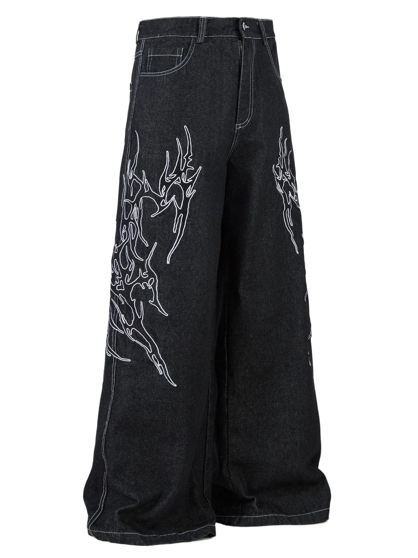 203 nan – Men's wide leg jeans streetwear fit
