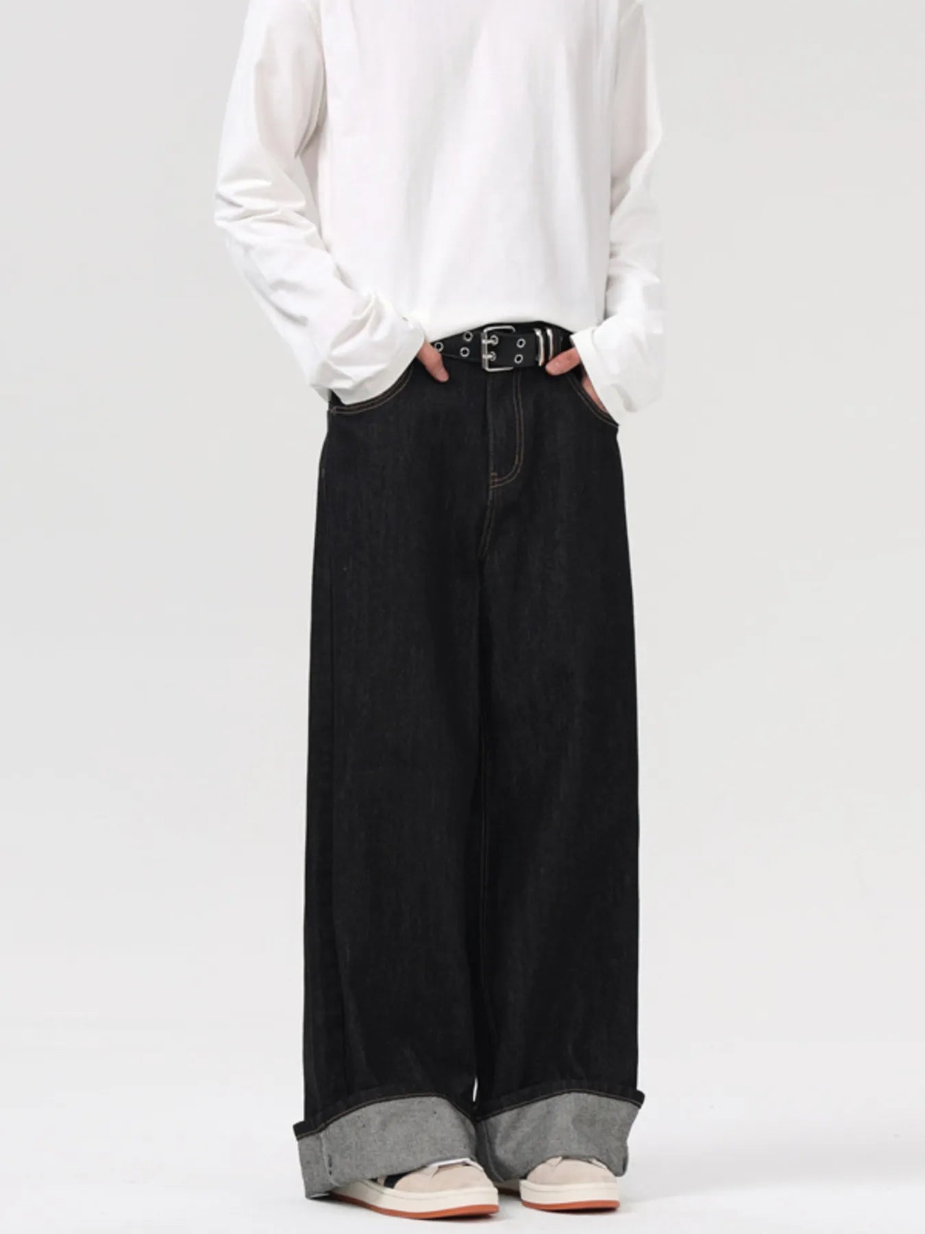 360 nan – Men's wide leg jeans streetwear fit