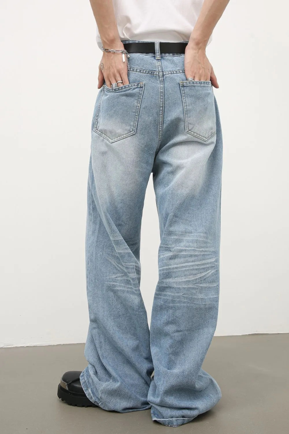 179 nan – Men's wide leg jeans streetwear fit