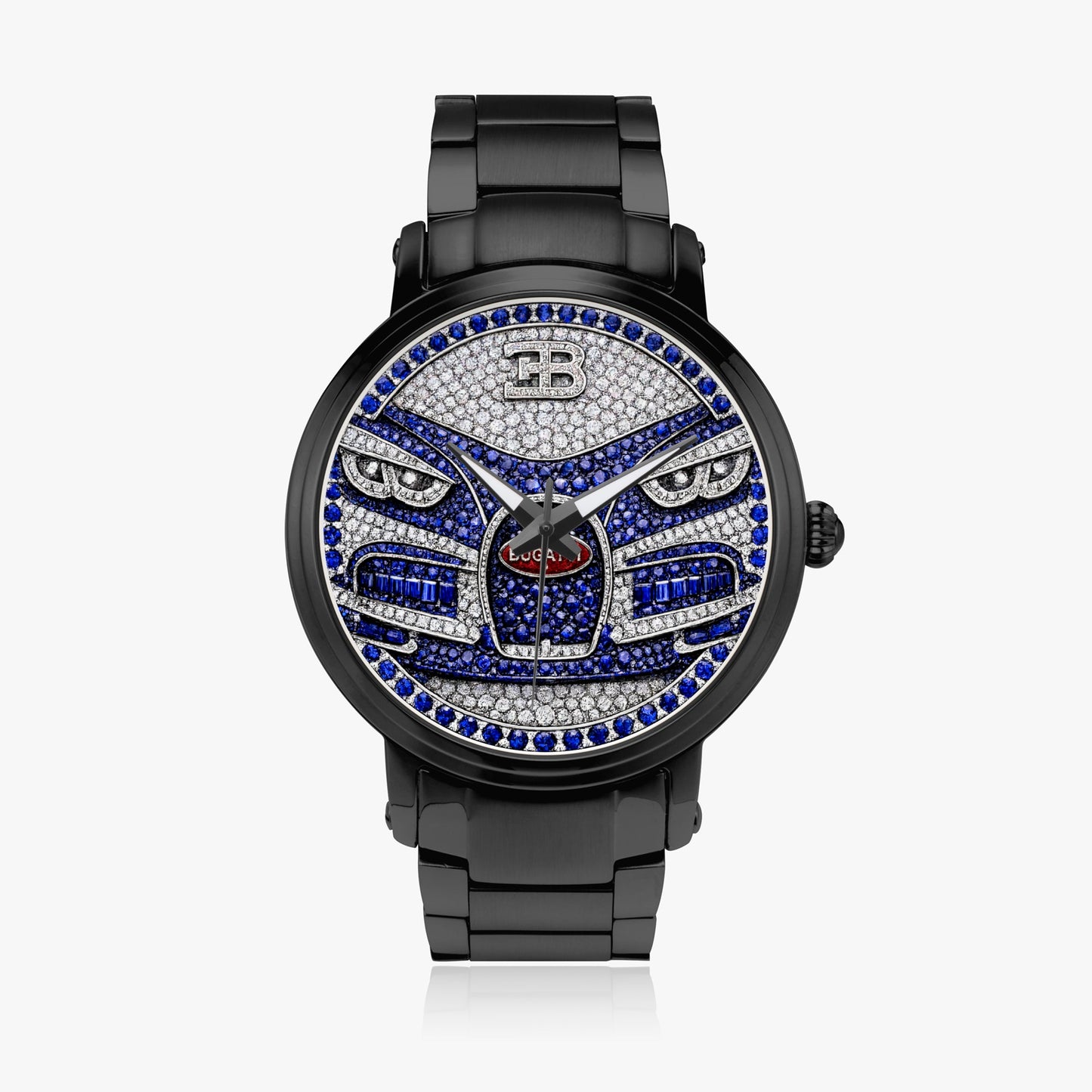 Jaycoh™ Bugati Chiron Turbilon Incrusted Diamonds 212. New Steel Strap Automatic Watch | Print-on-Demand Custom Watch - product photo | print on demand watch print custom watch