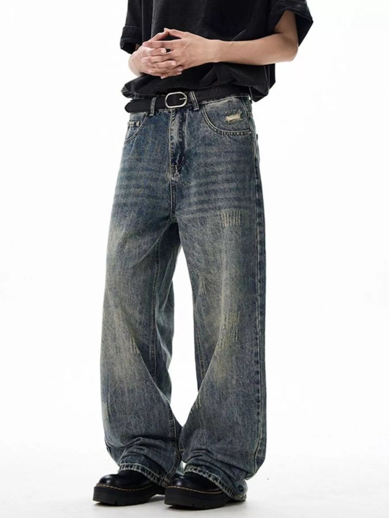 998 Men's Wide Leg Jeans – Men's wide leg jeans streetwear fit