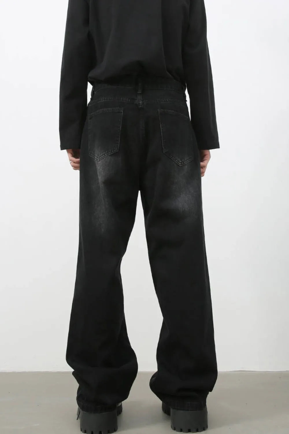 018 nan – Men's wide leg jeans streetwear fit