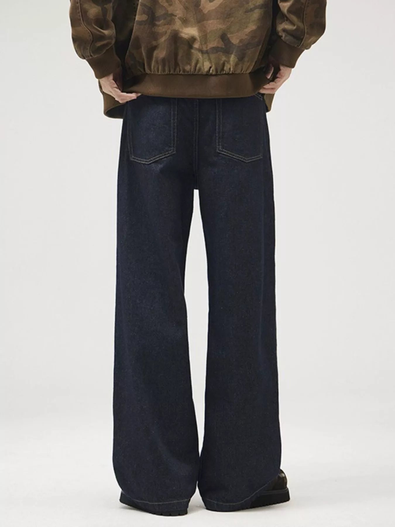 056 nan – Men's wide leg jeans streetwear fit