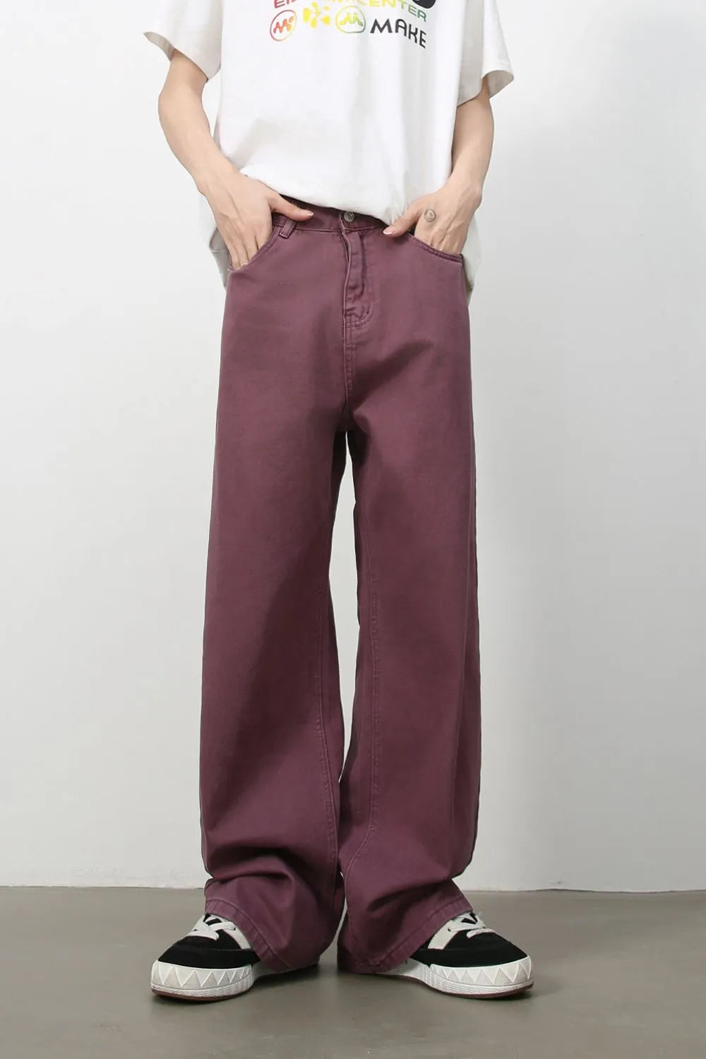 1172 nan – Men's wide leg jeans streetwear fit