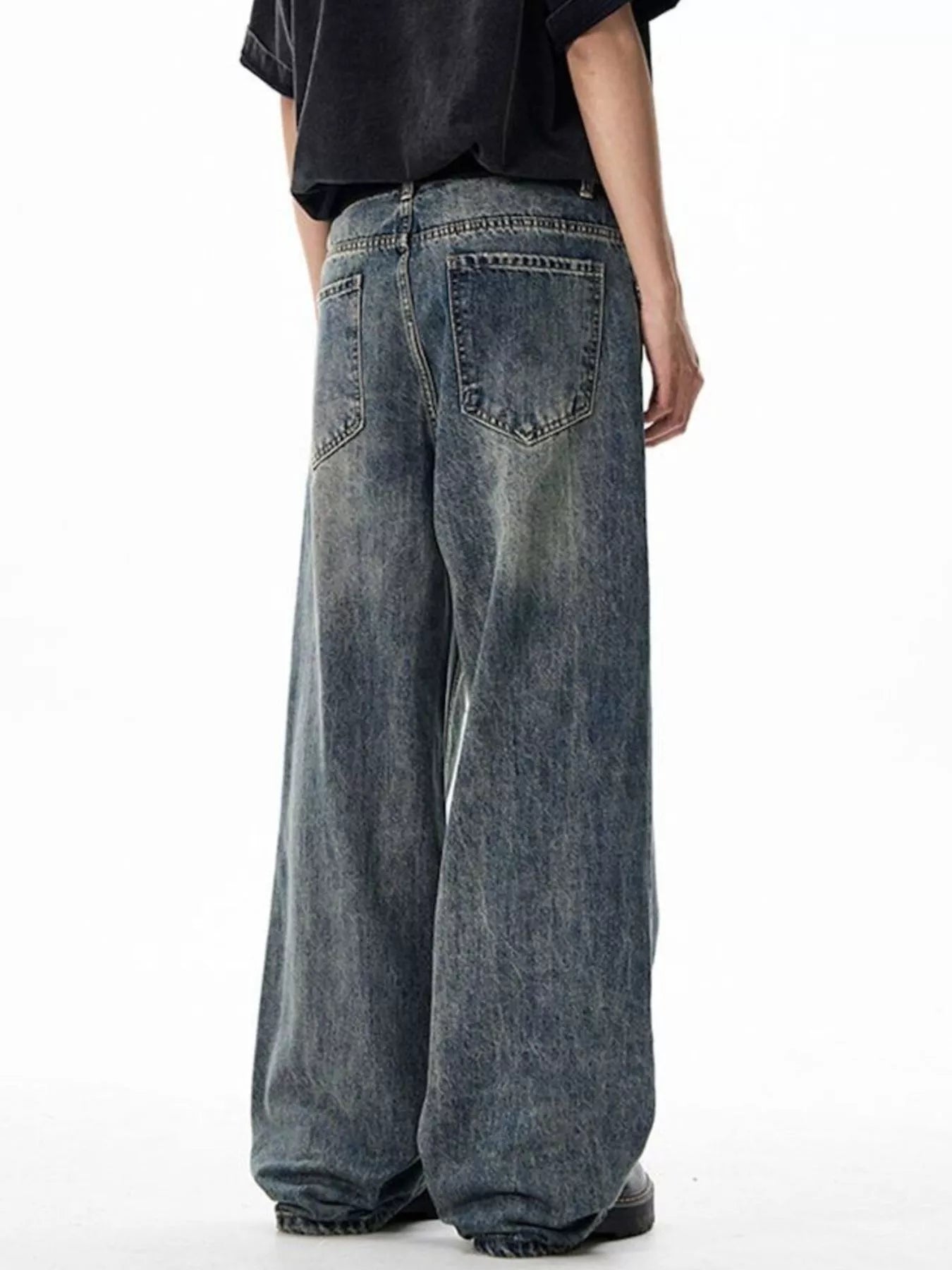 1003 nan – Men's wide leg jeans streetwear fit