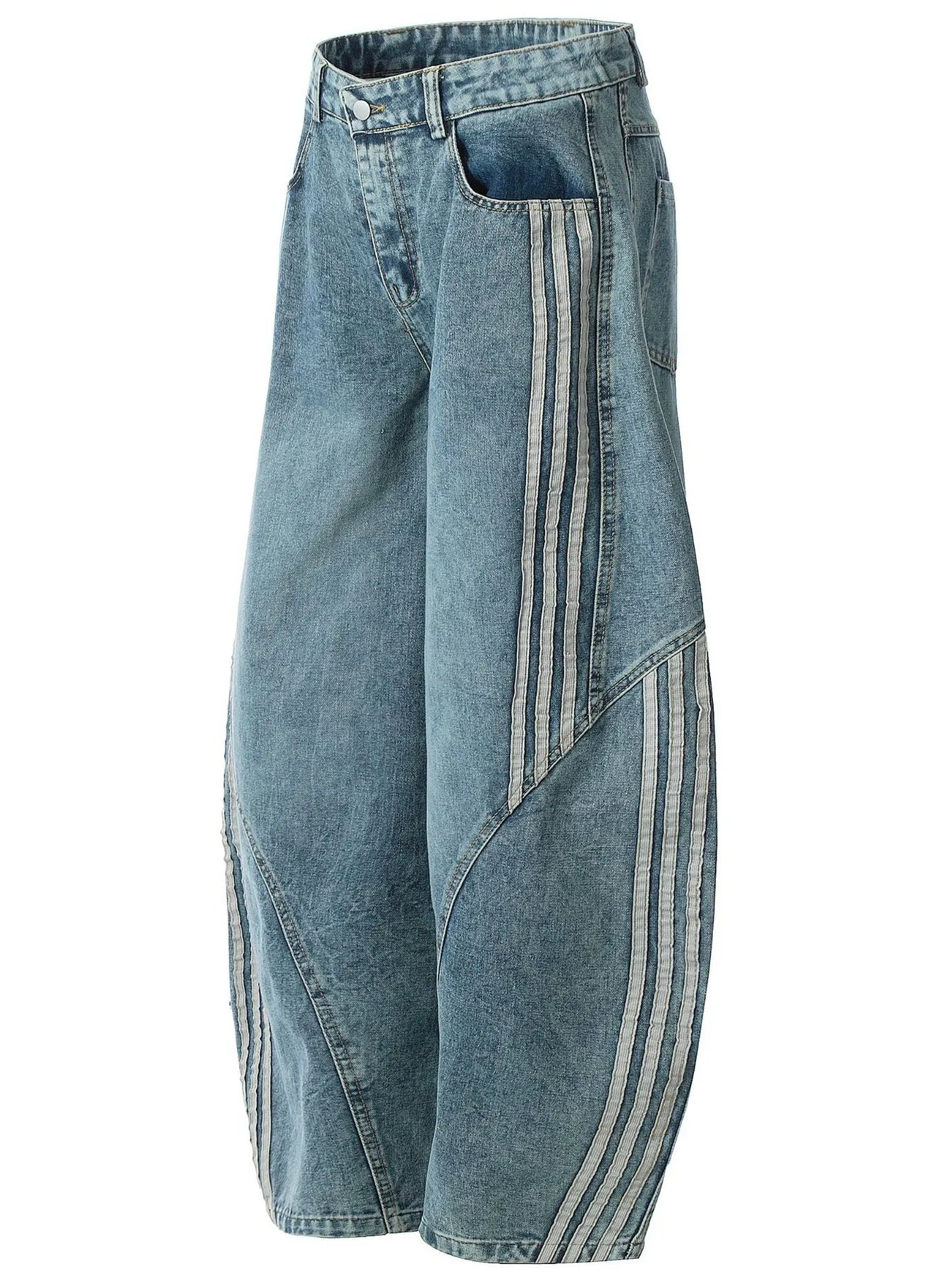 396 nan – Men's wide leg jeans streetwear fit