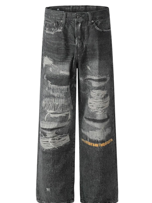 118 Men's Wide Leg Jeans – Men's wide leg jeans streetwear fit