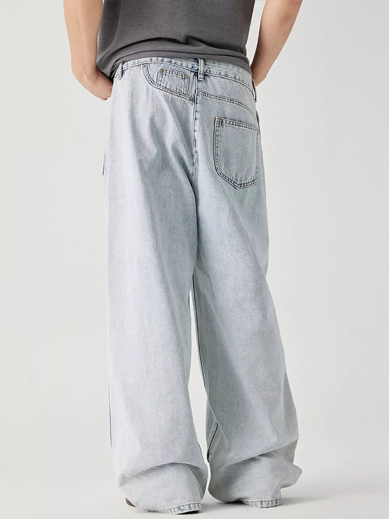 851 nan – Men's wide leg jeans streetwear fit