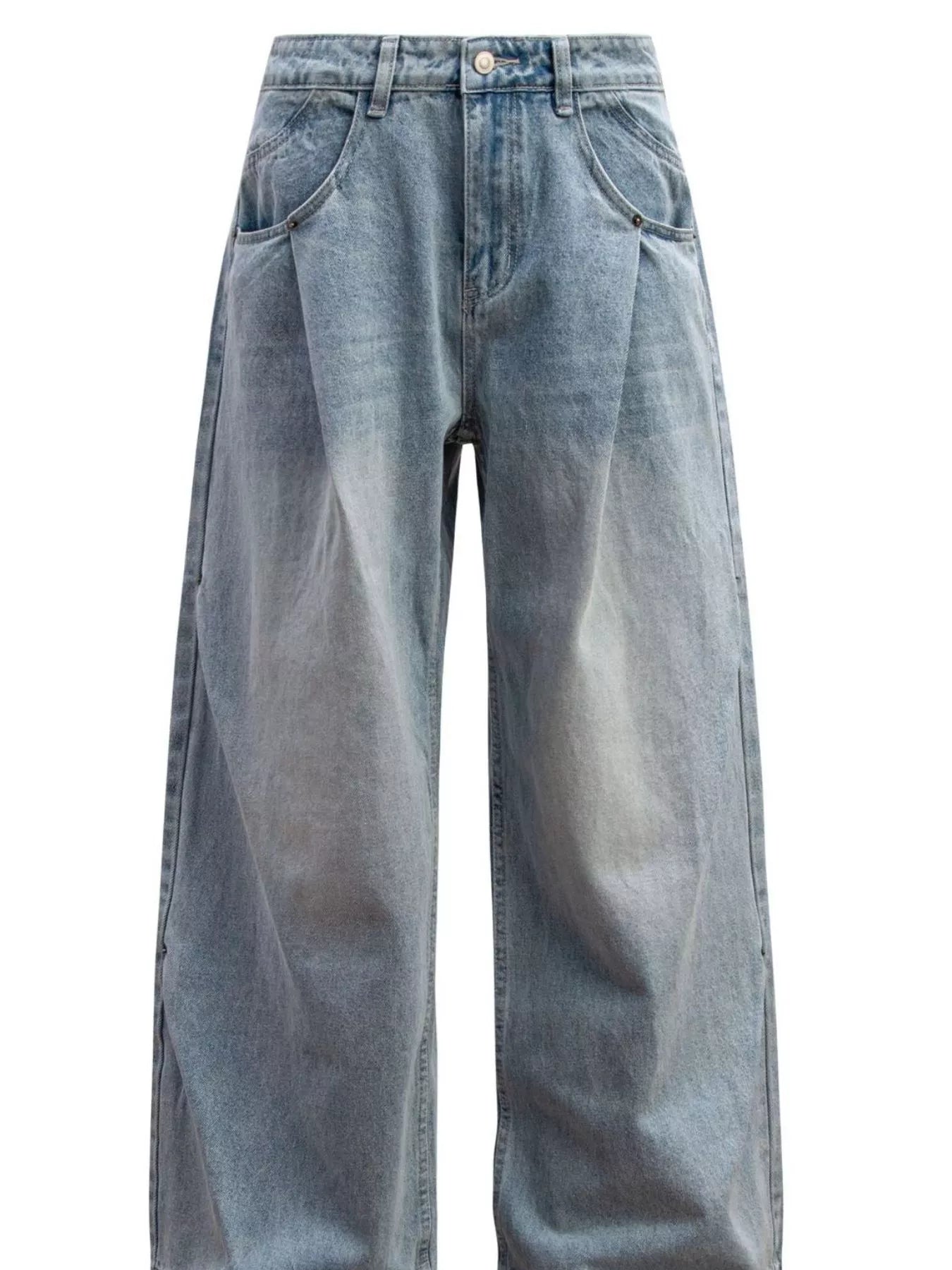 612 Men's Washed Wide Leg Jeans – Men's wide leg jeans streetwear fit