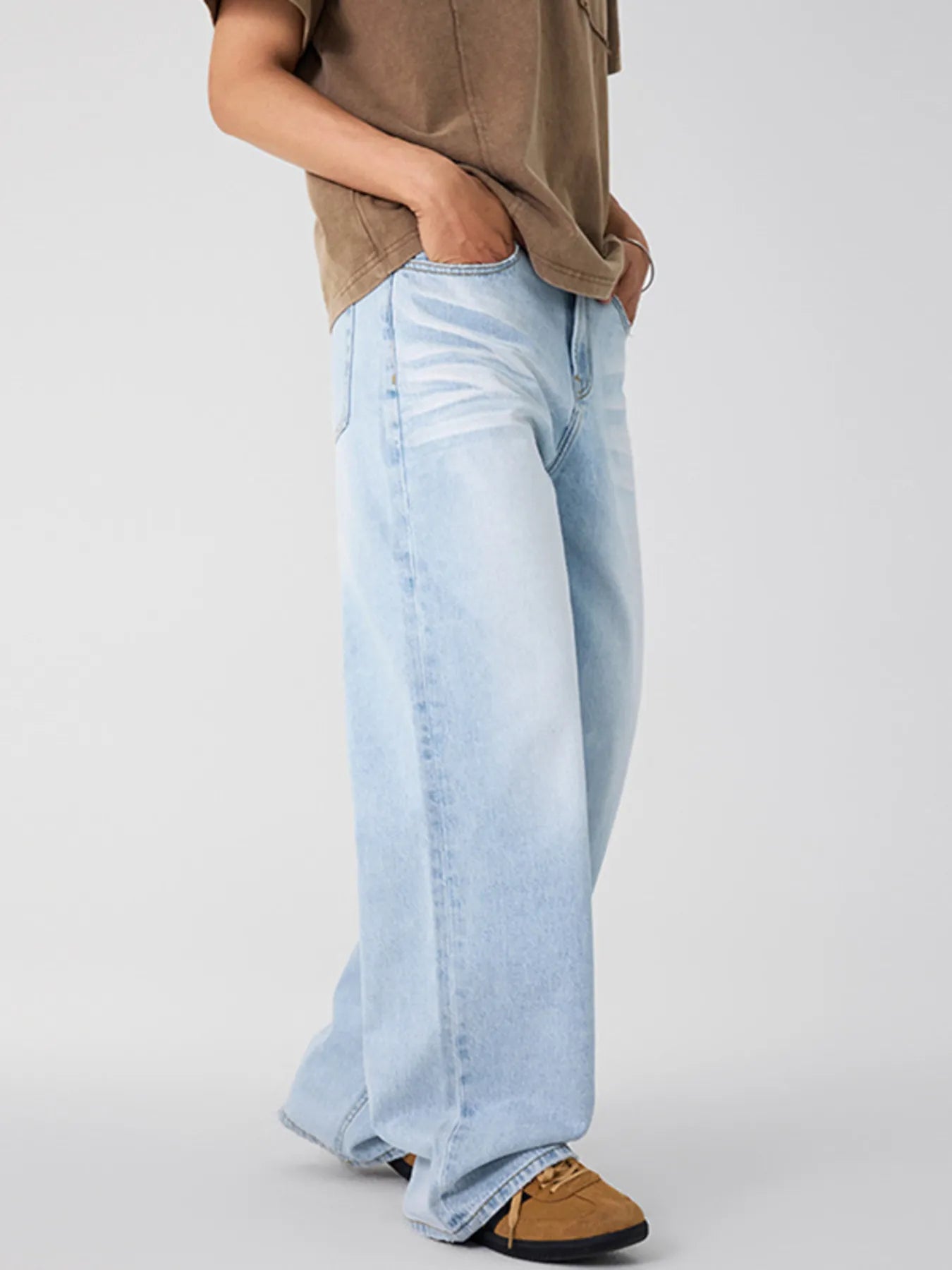 567 nan – Men's wide leg jeans streetwear fit