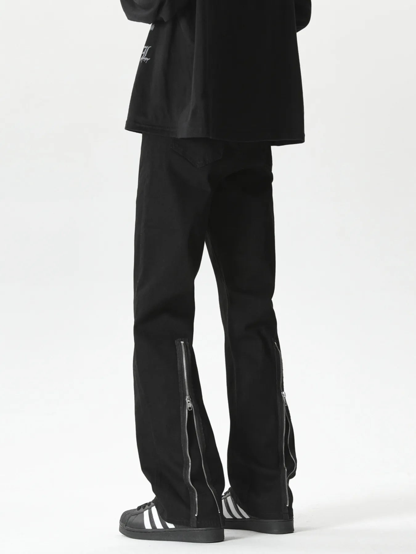 1294 Men's Flare Leg Jeans – men's flare jeans (Y2K) (back view)