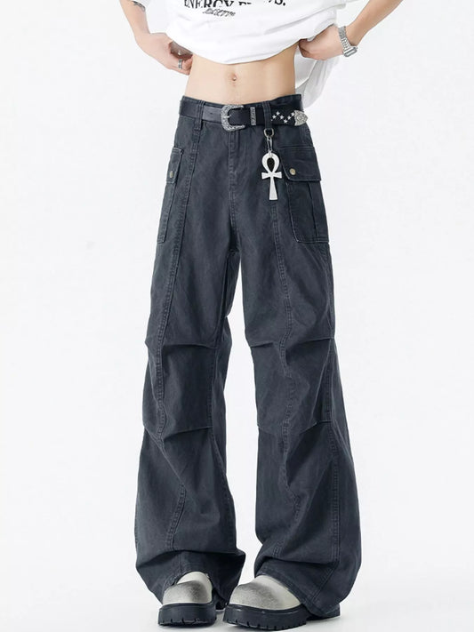500 Men's Wide Leg Jeans – Men's wide leg jeans streetwear fit