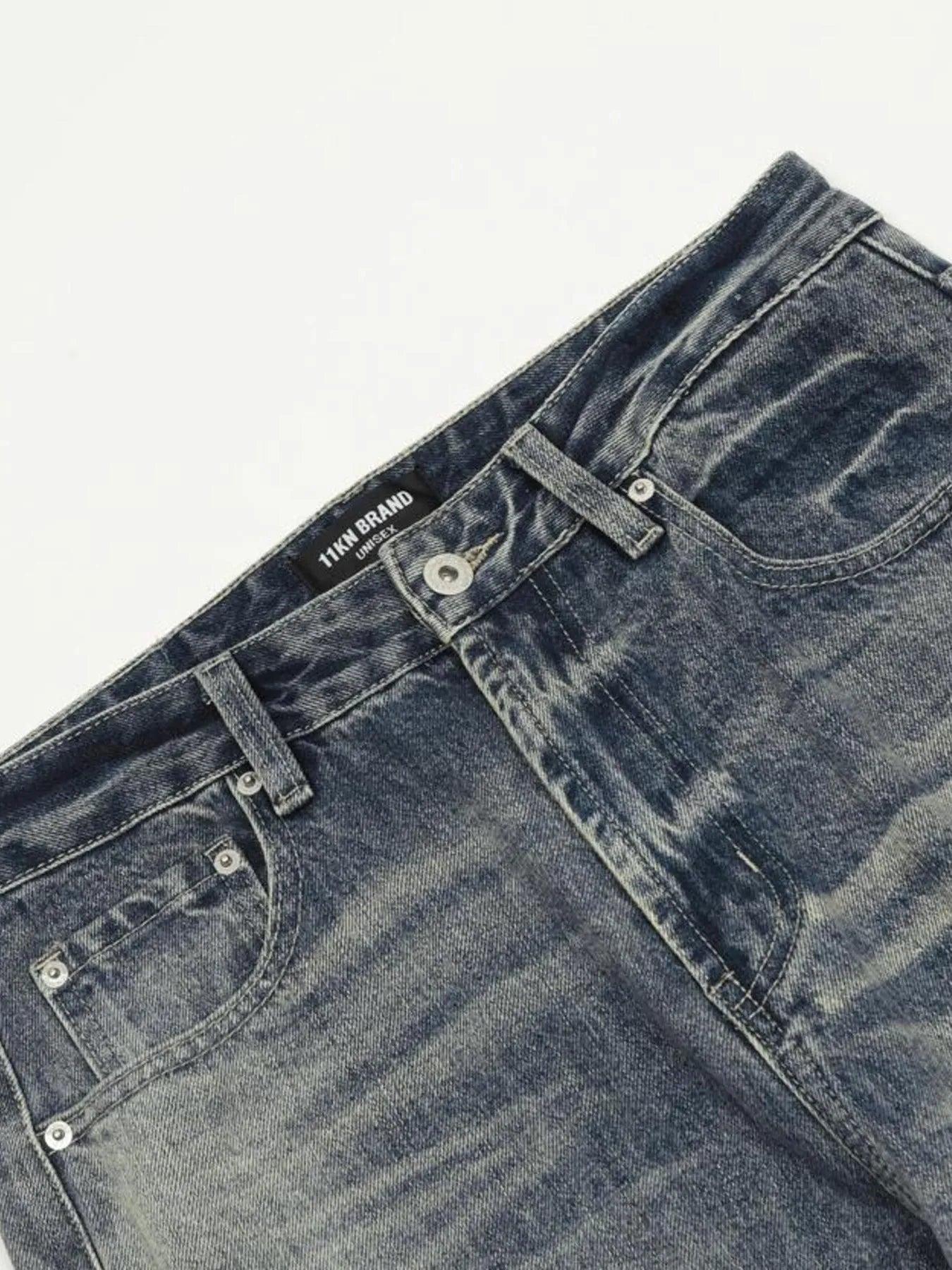 1282 Men's Distressed Flare Jeans – men's flare jeans (Y2K) (detail view 5)