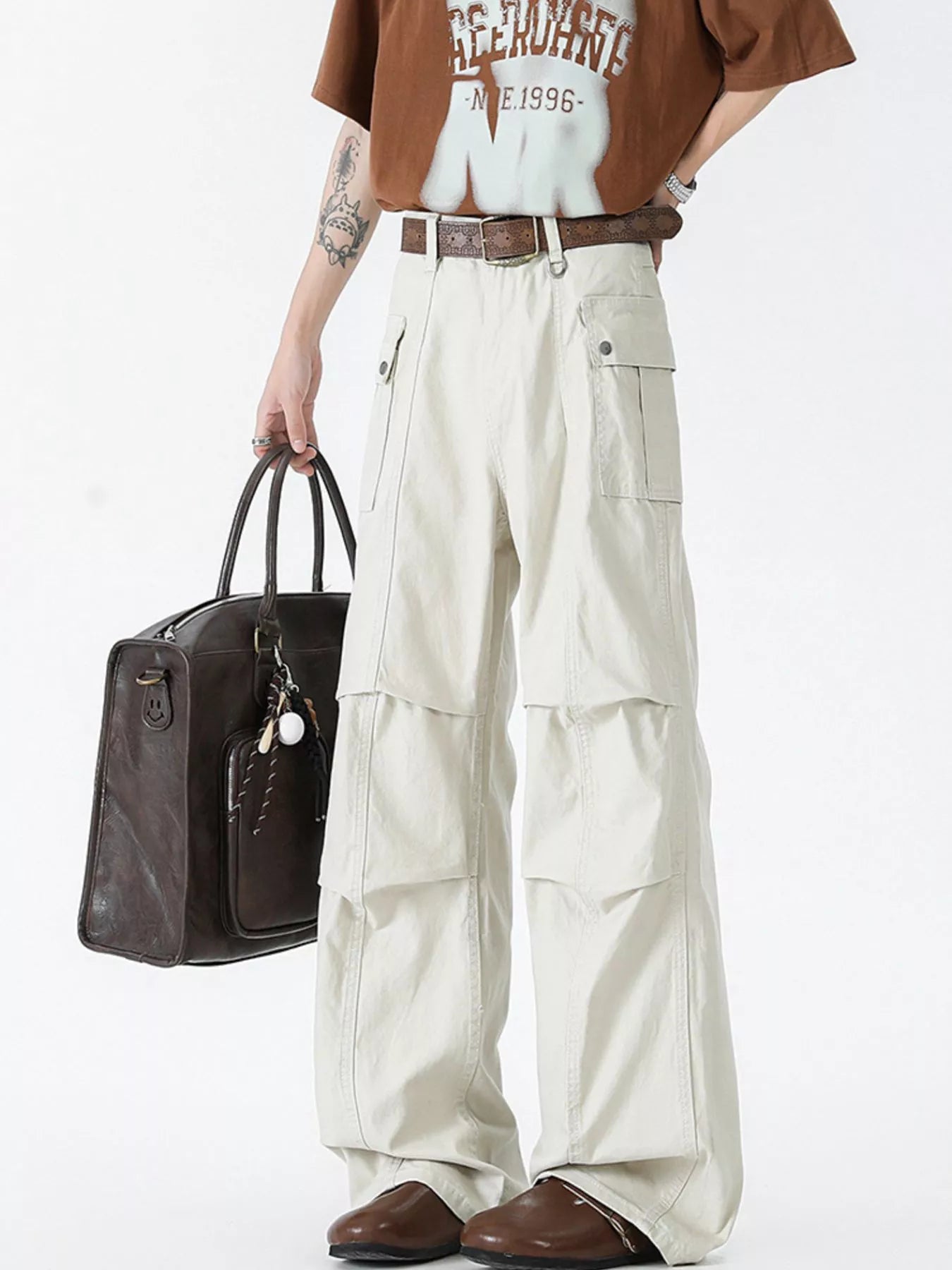 507 nan – Men's wide leg jeans streetwear fit