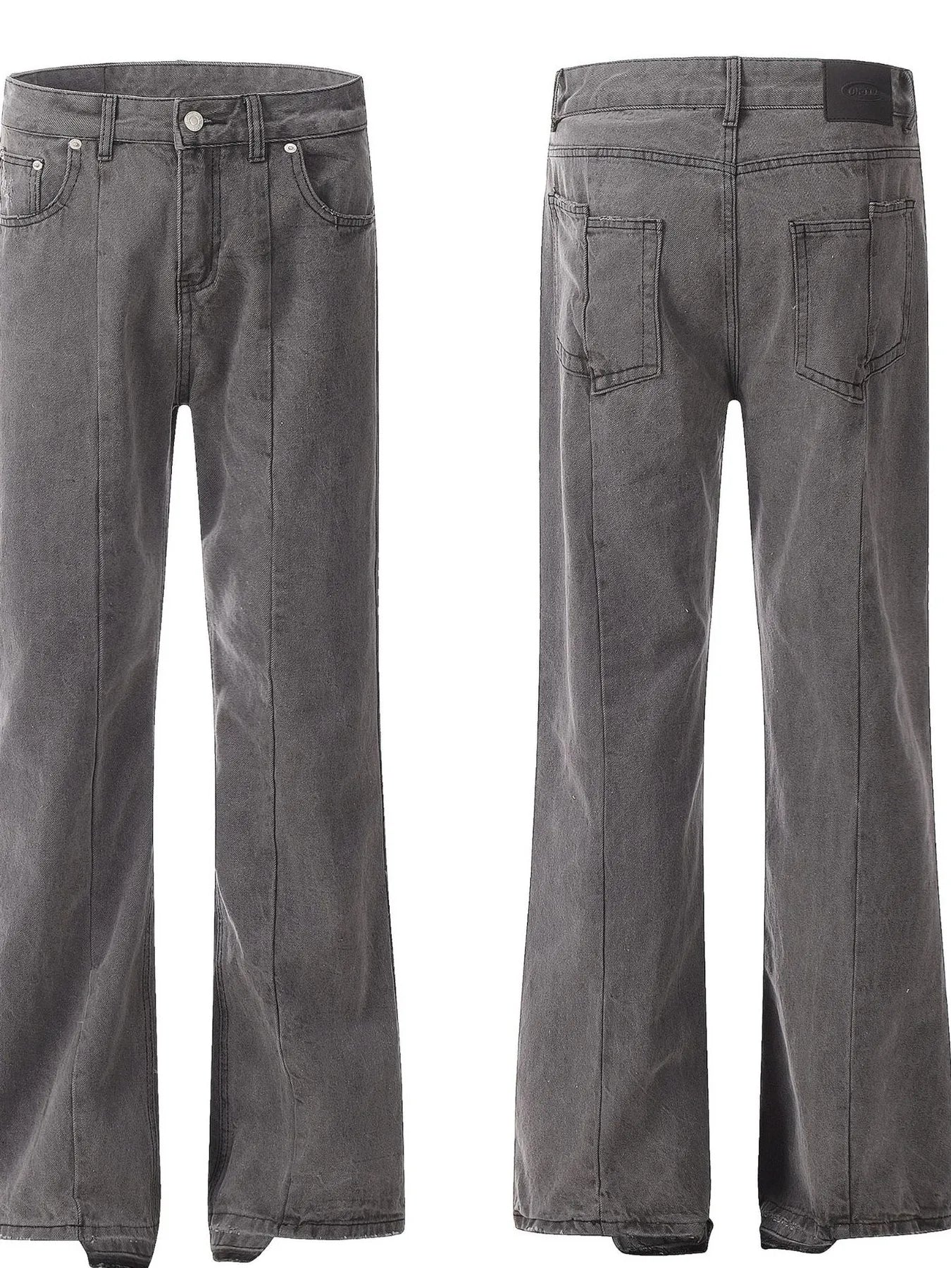 1277 Men's High-Waisted Flare Jeans – men's flare jeans (Y2K) (side view)