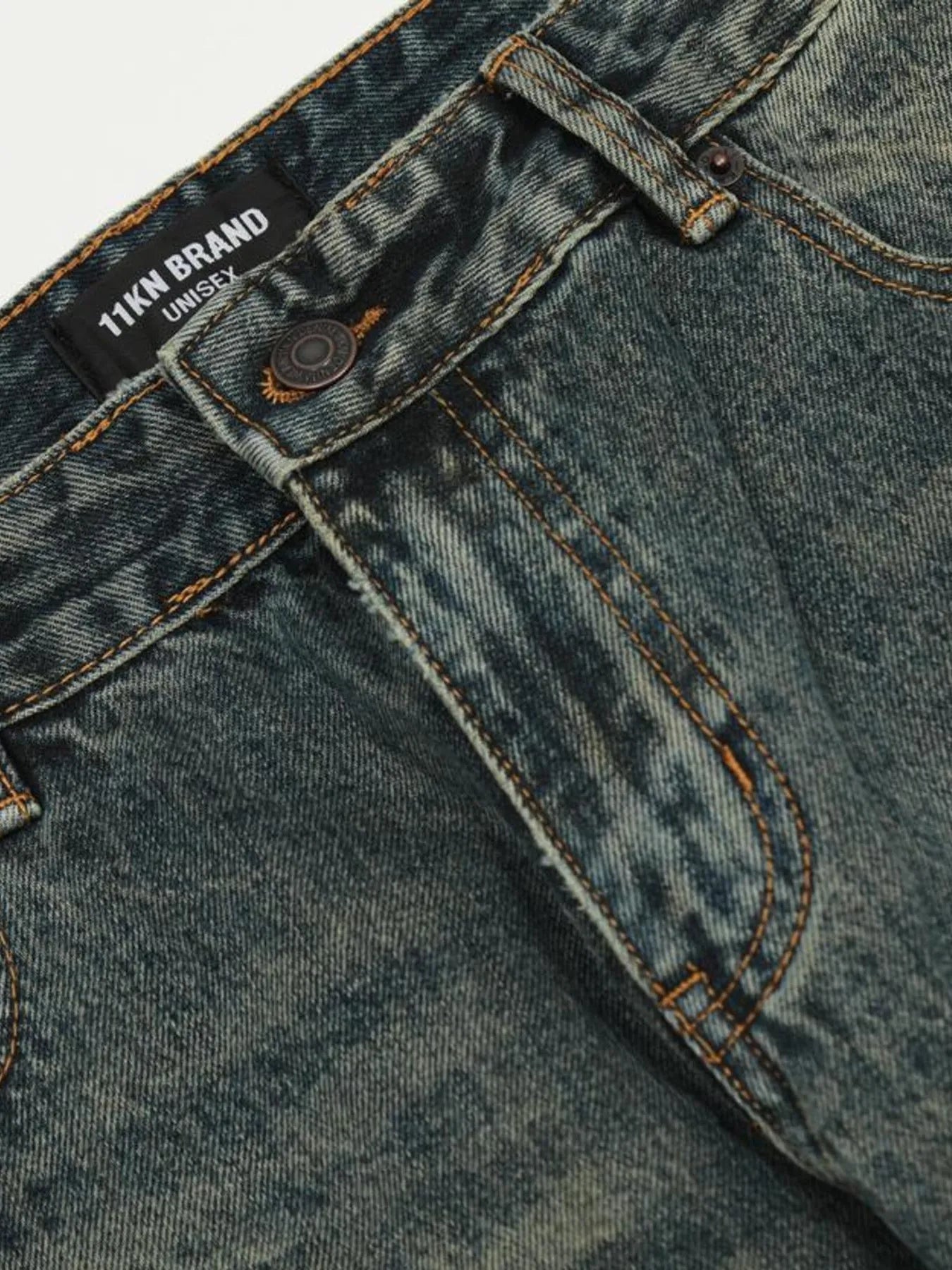 1280 Men's Vintage Distressed Flare Jeans – men's flare jeans (Y2K) (detail view 17)