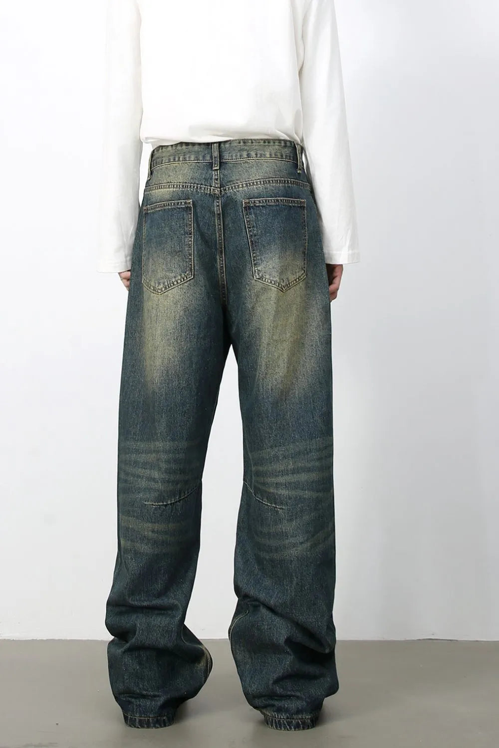 800 nan – Men's wide leg jeans streetwear fit