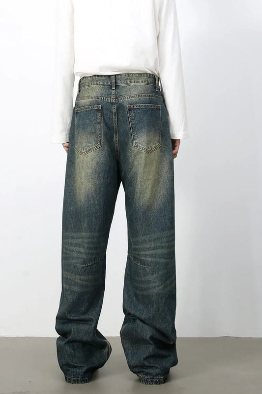 800 nan – Men's wide leg jeans streetwear fit