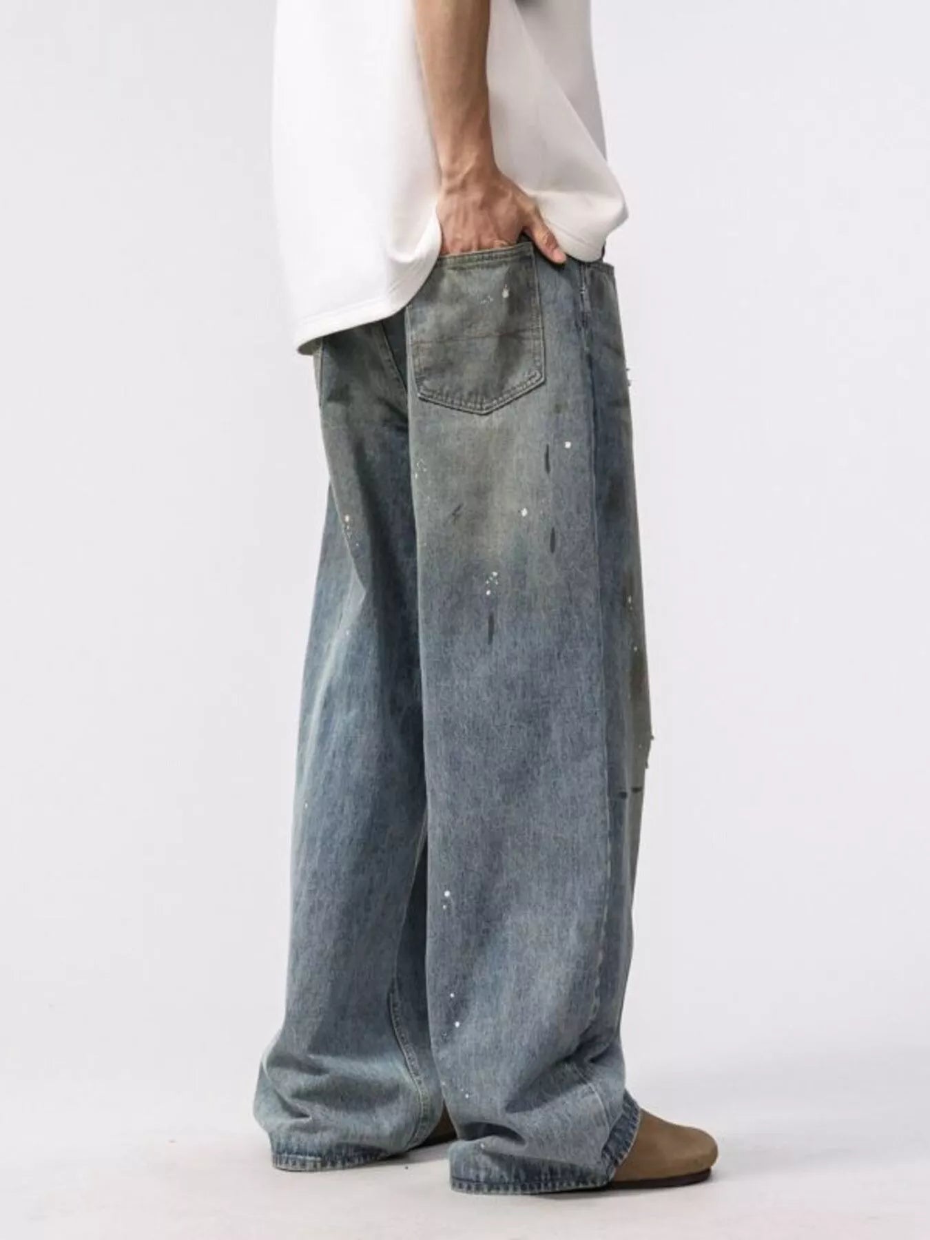 710 nan – Men's wide leg jeans streetwear fit