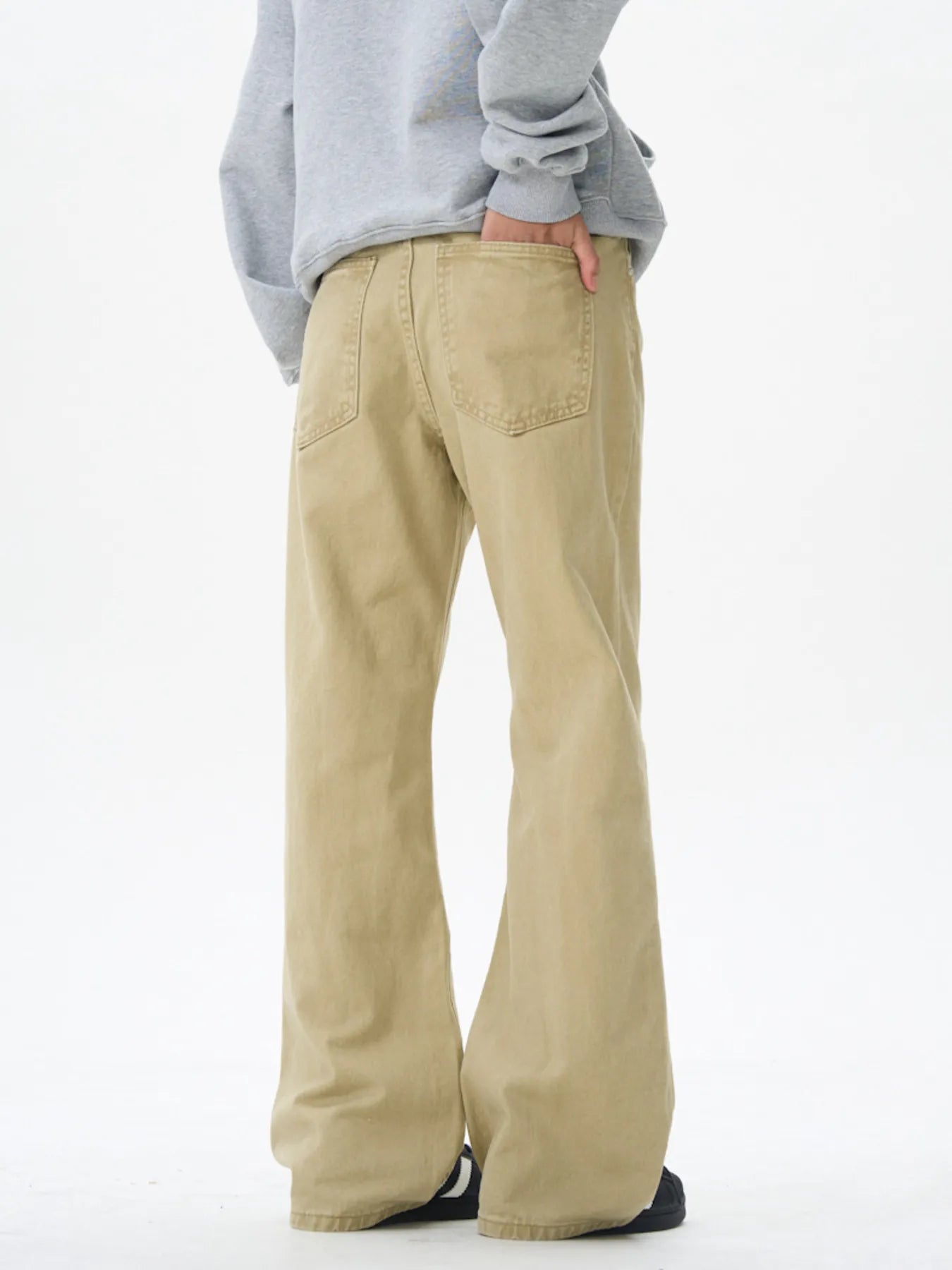 1295 Men's Wide Leg Flare Jeans – men's flare jeans (Y2K) (back view)