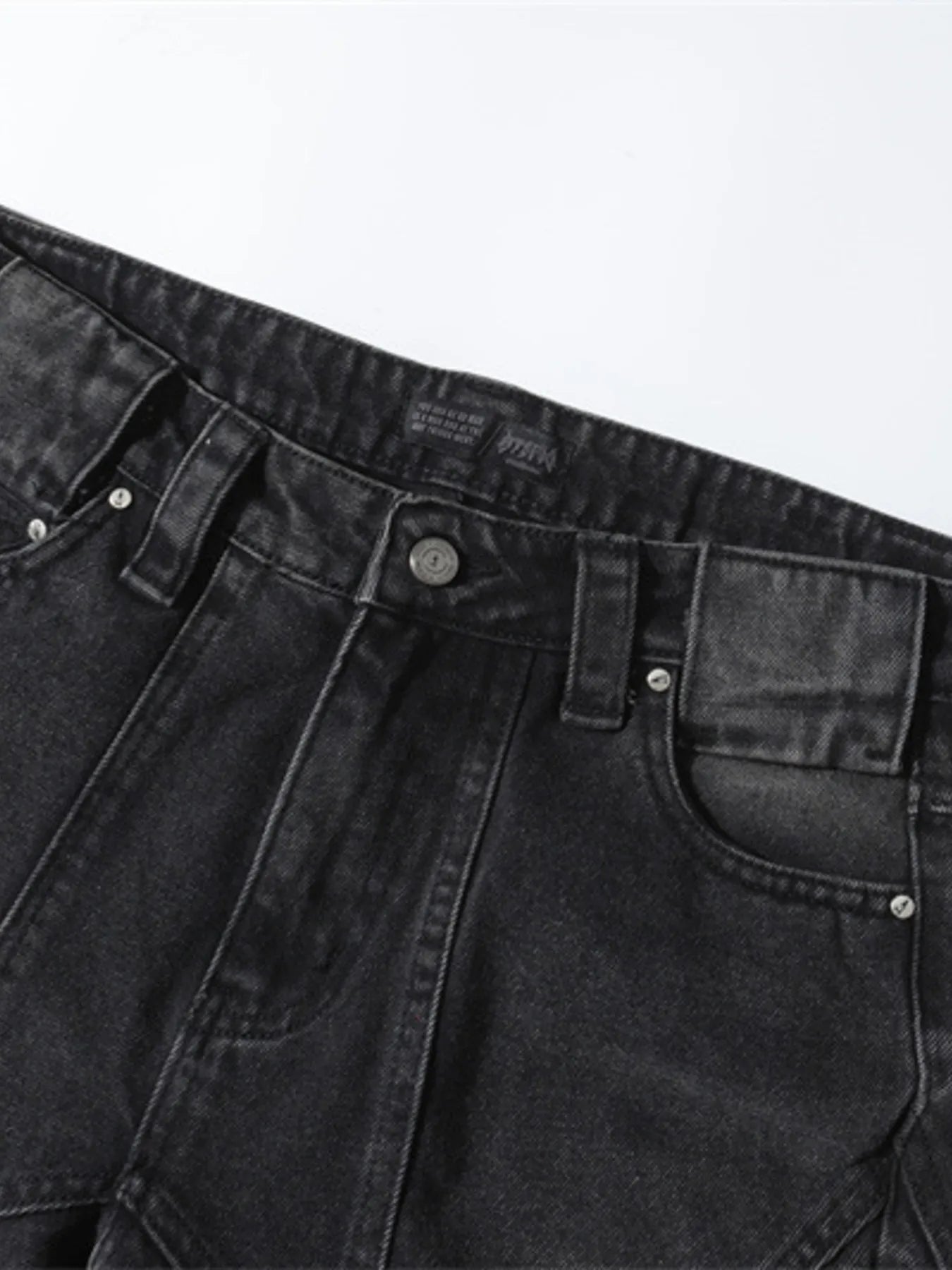 1287 Men's Wash Wide Leg Flare Jeans – men's flare jeans (Y2K) (detail view 6)