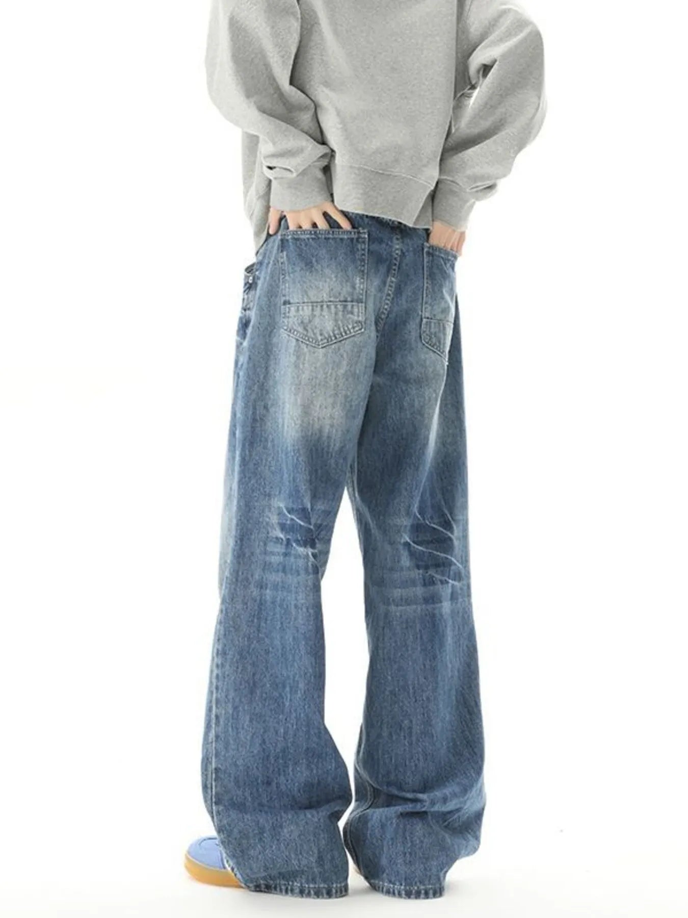 280 nan – Men's wide leg jeans streetwear fit