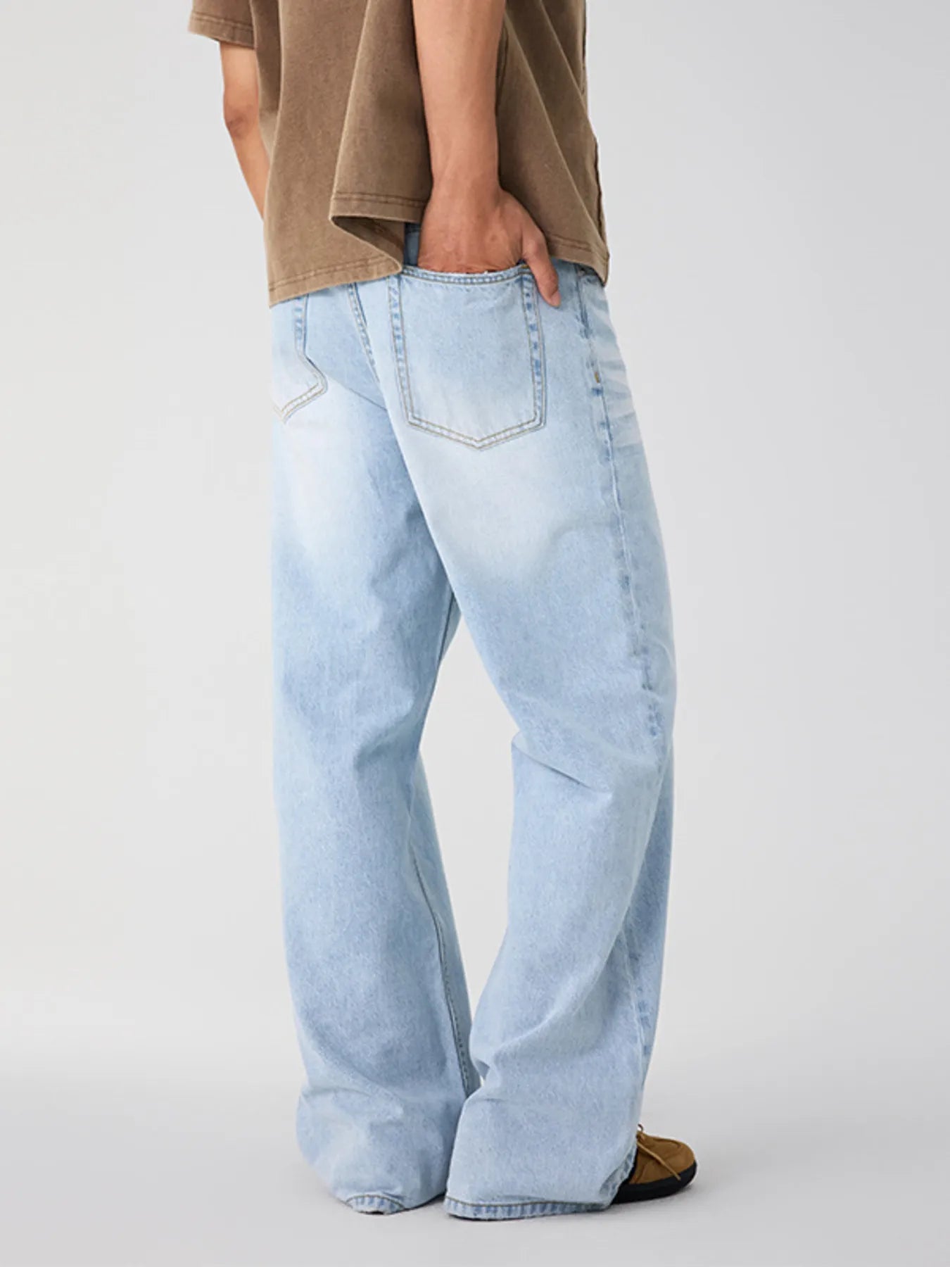 890 nan – Men's wide leg jeans streetwear fit