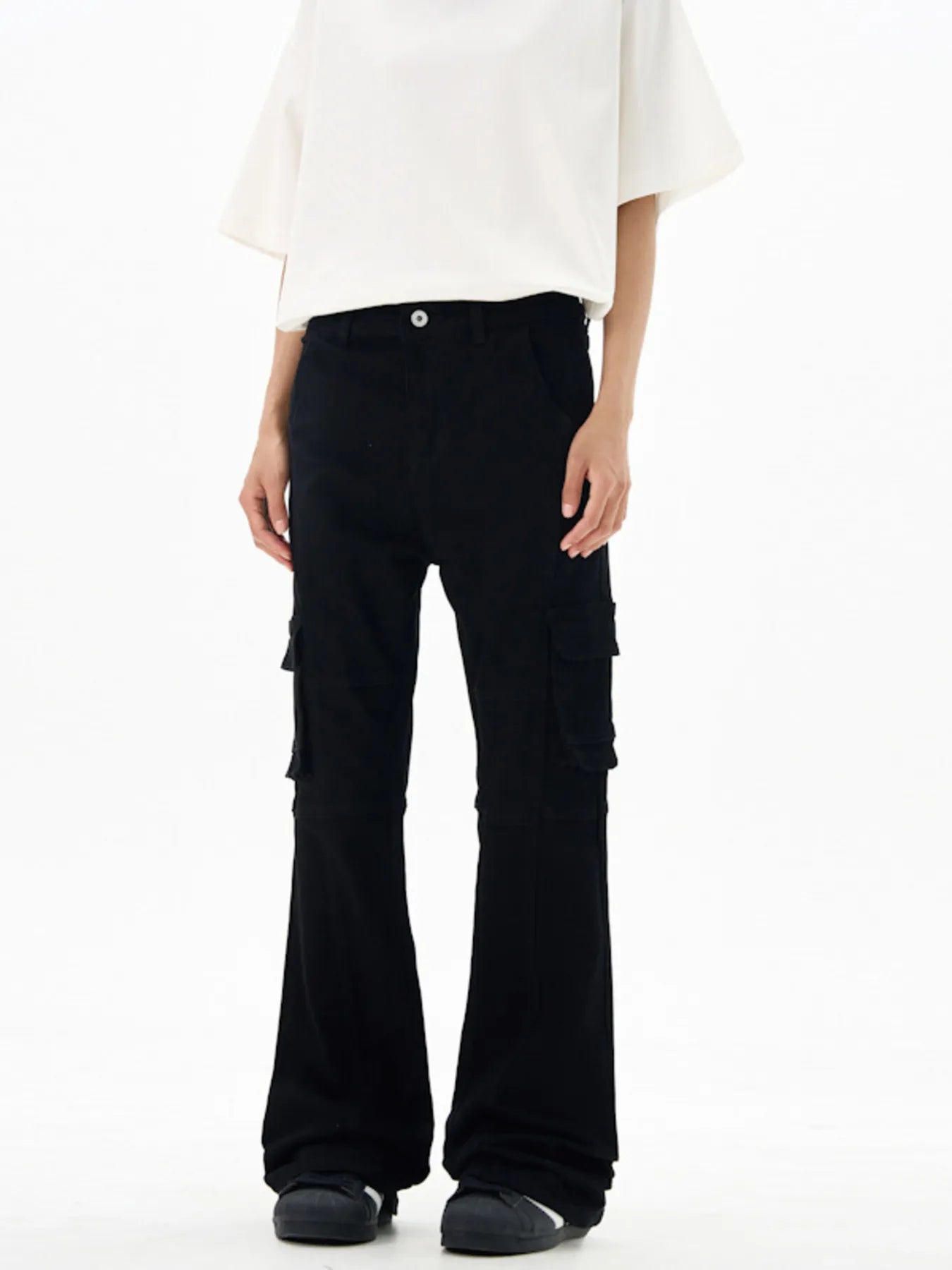 1291 Men's Cargo Flare Jeans – men's flare jeans (Y2K) (front view)
