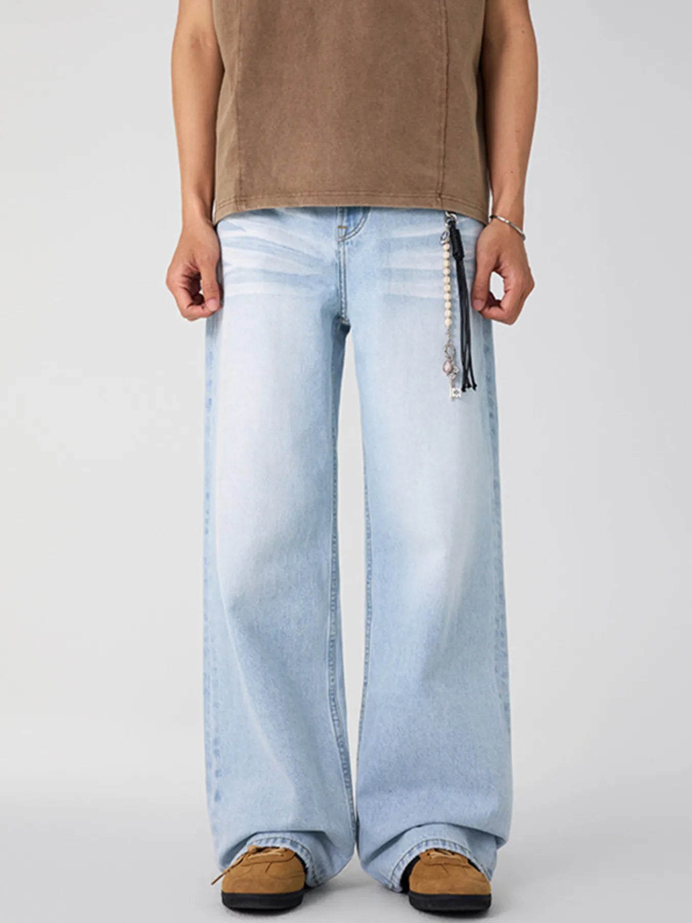 565 nan – Men's wide leg jeans streetwear fit