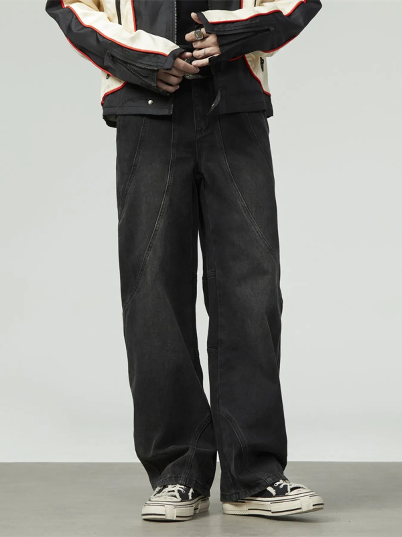 1119 nan – Men's wide leg jeans streetwear fit