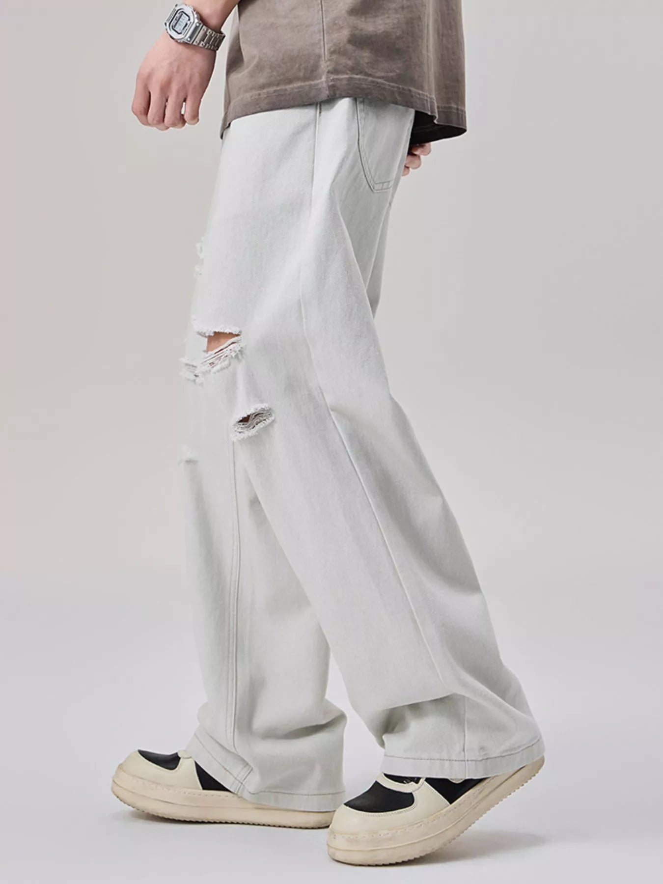 578 nan – Men's wide leg jeans streetwear fit