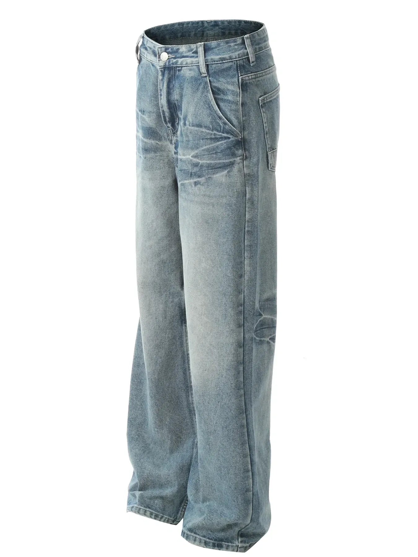 764 nan – Men's wide leg jeans streetwear fit
