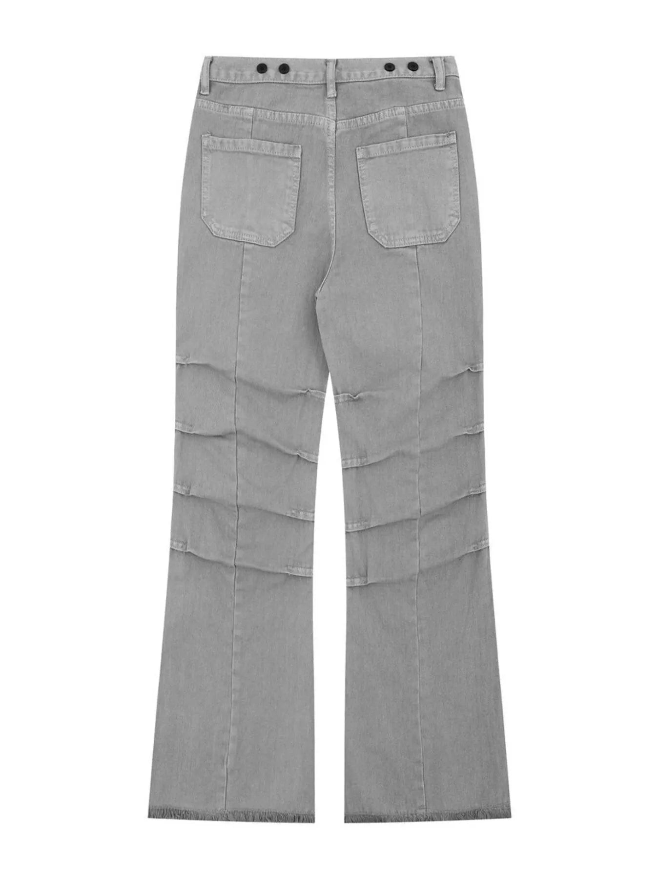 1298 Men's High-Waist Paneled Flare Jeans – men's flare jeans (Y2K) (front view)