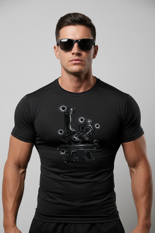 Ballistic LA Glitch Stretchy Compression T-Shirt - Luis’s Locker