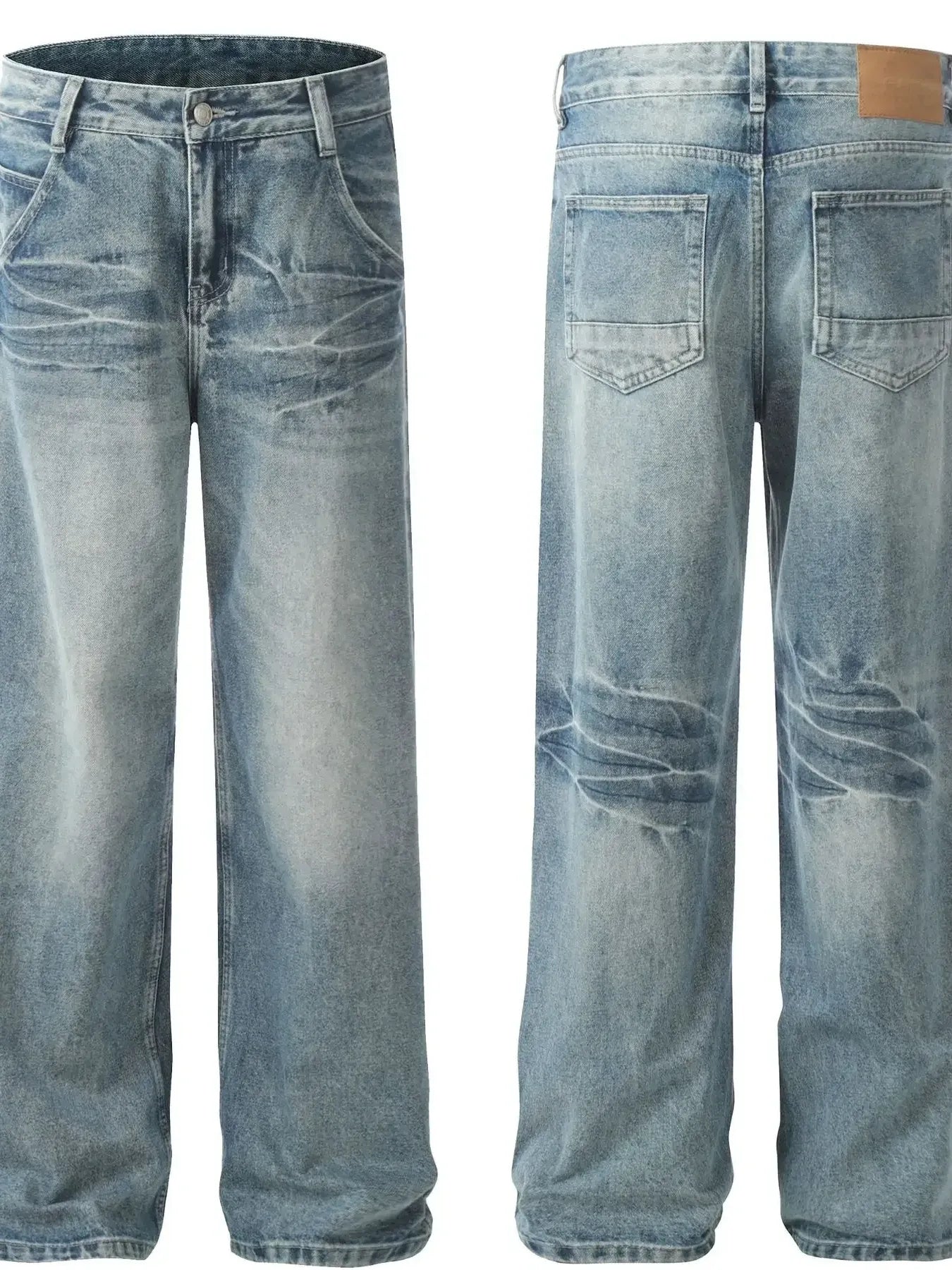 766 nan – Men's wide leg jeans streetwear fit