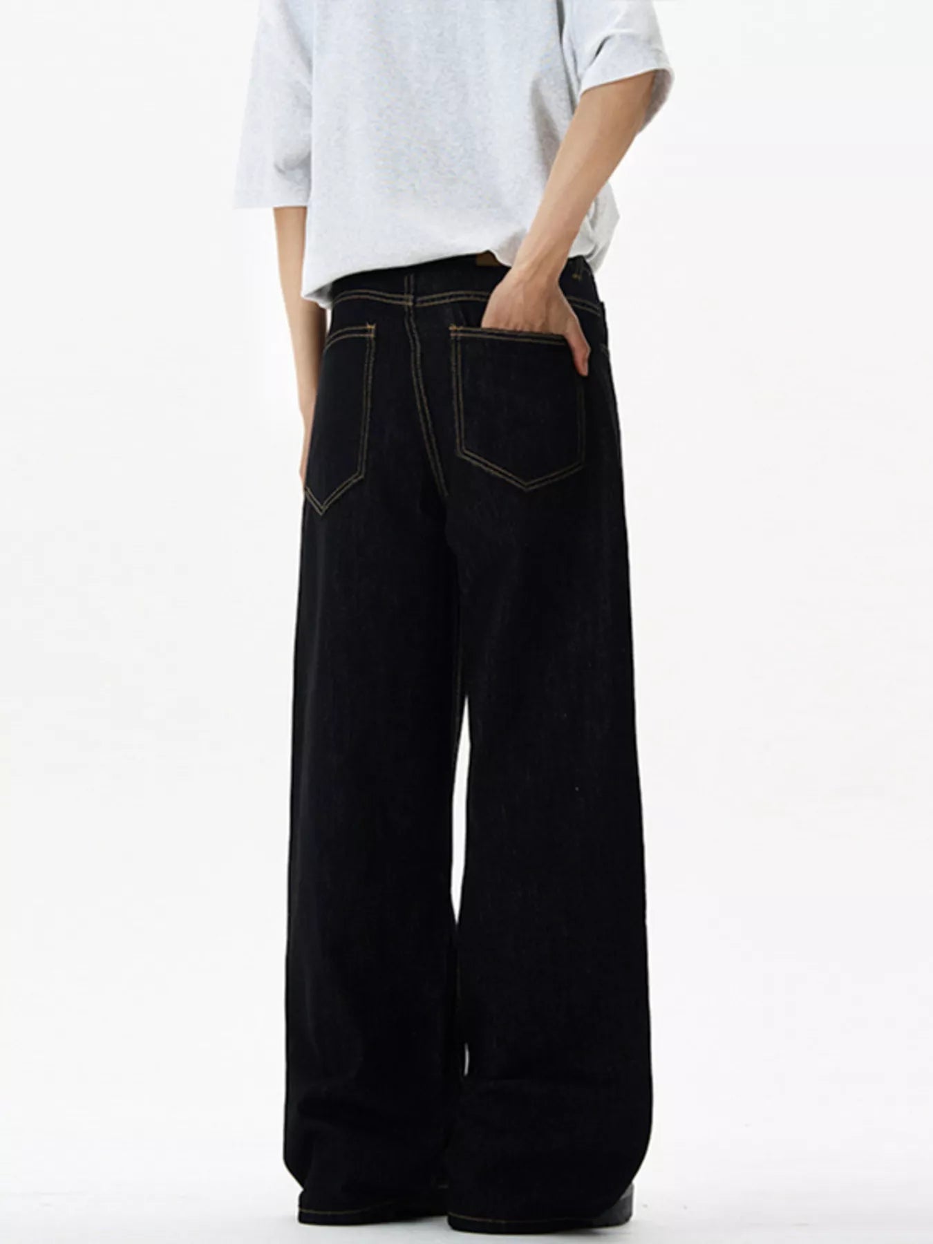481 nan – Men's wide leg jeans streetwear fit