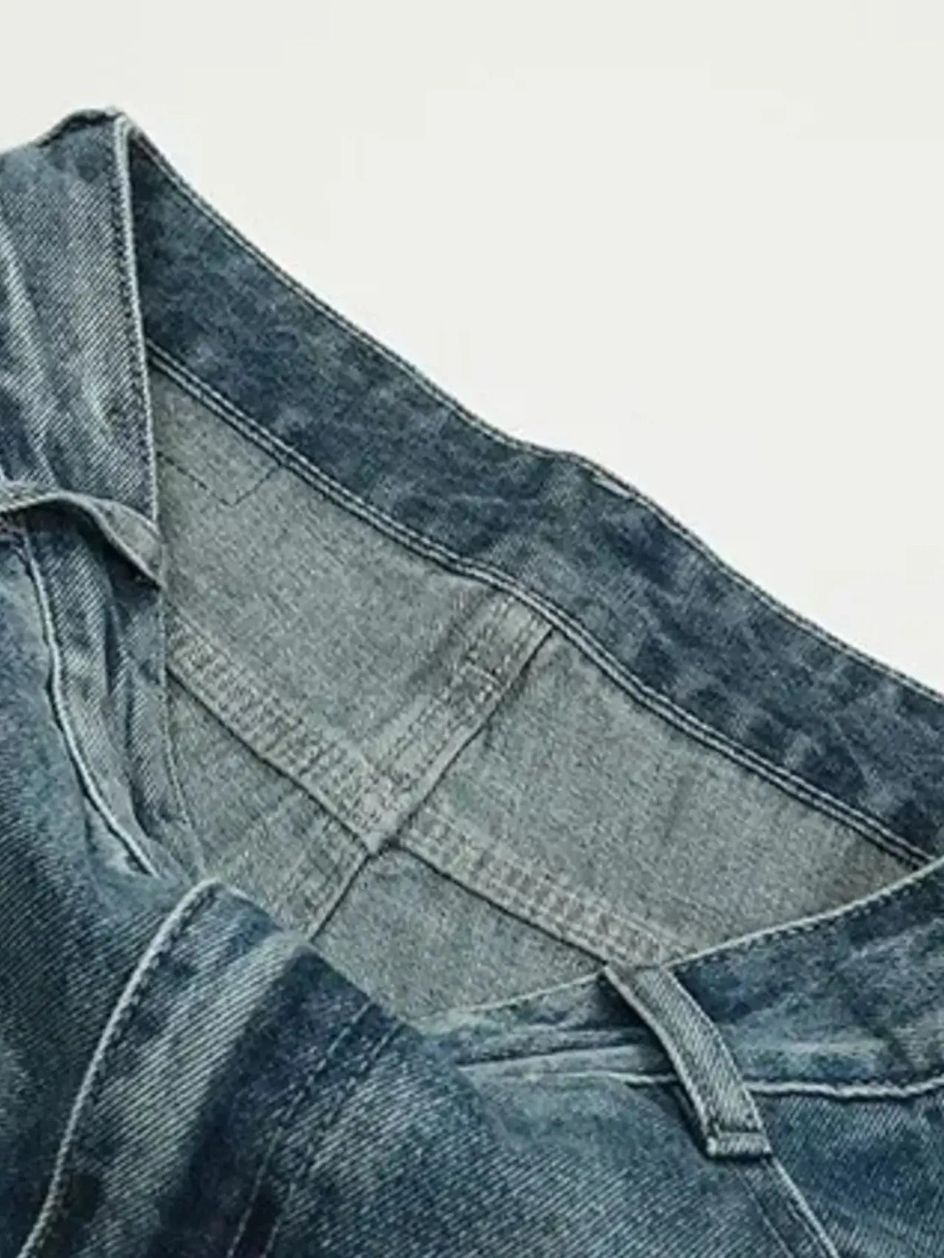769 nan – Men's wide leg jeans streetwear fit