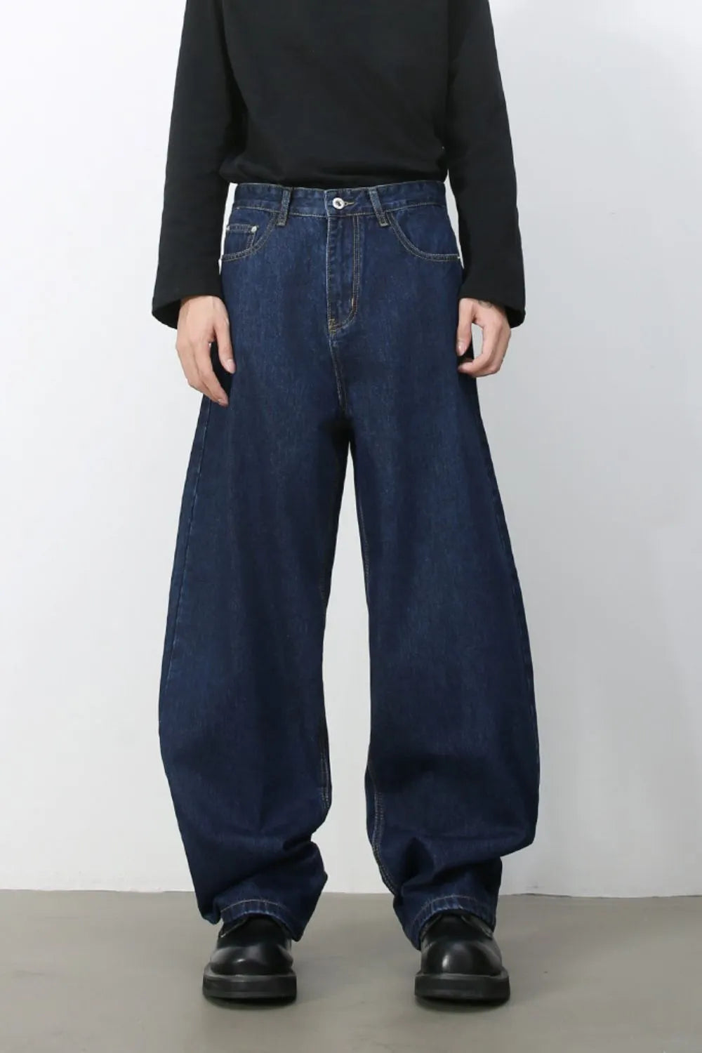 155 nan – Men's wide leg jeans streetwear fit