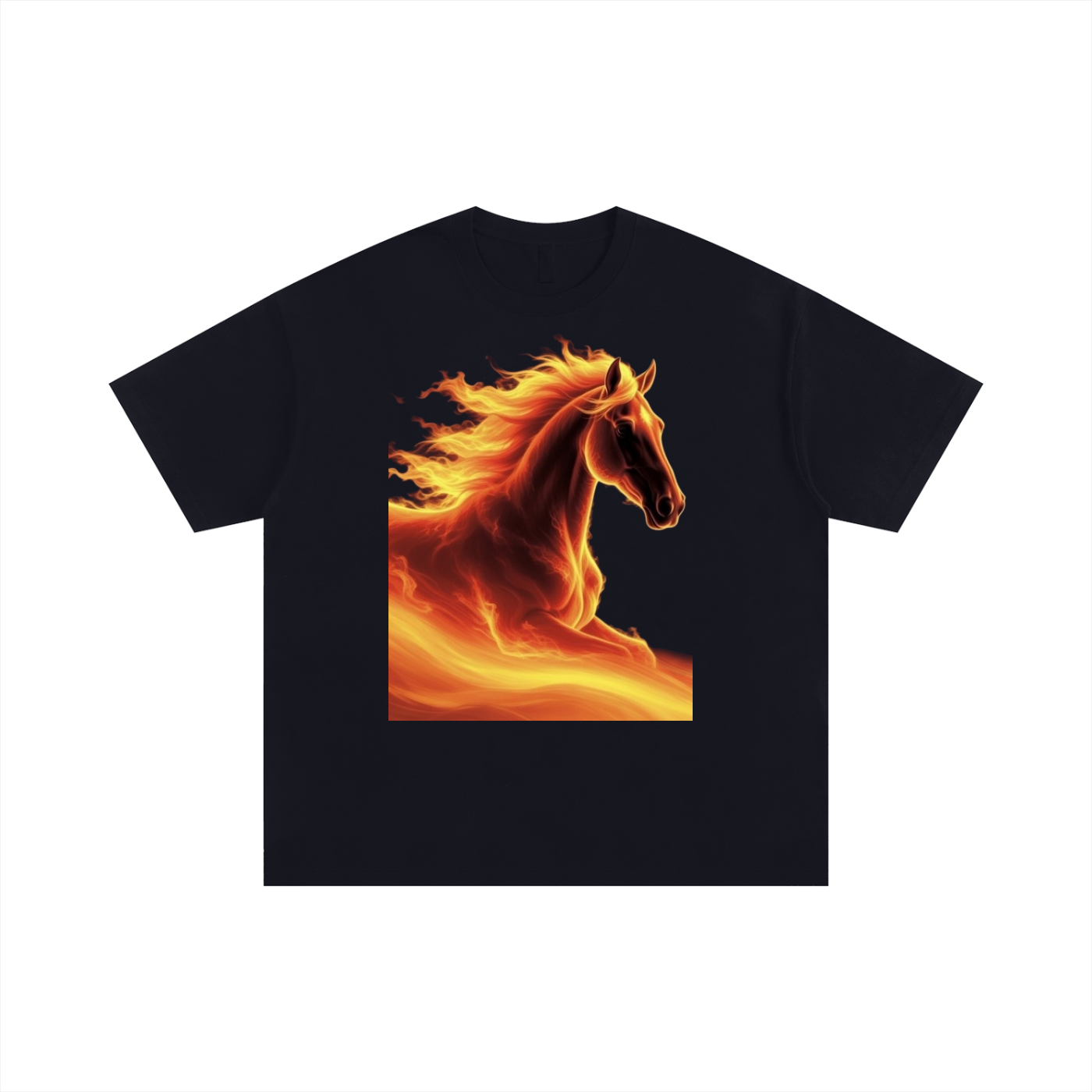 Cinder Horse Oversized Cotton T-Shirt - Luis’s Locker