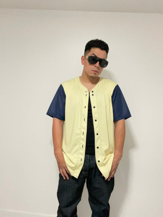 LL “Shotime” Baseball Jersey – Navy x Banana Edition - Luis’s Locker