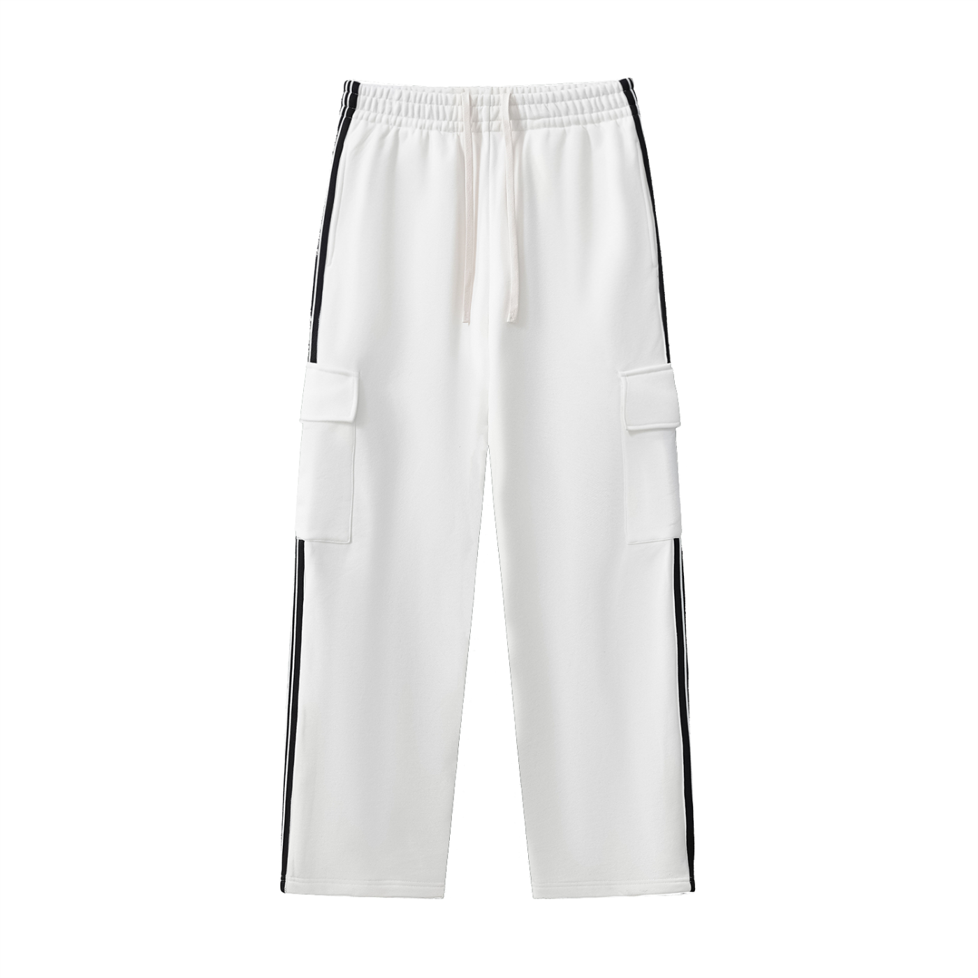 Side Stripe Straight-Leg Pants - pocket detail