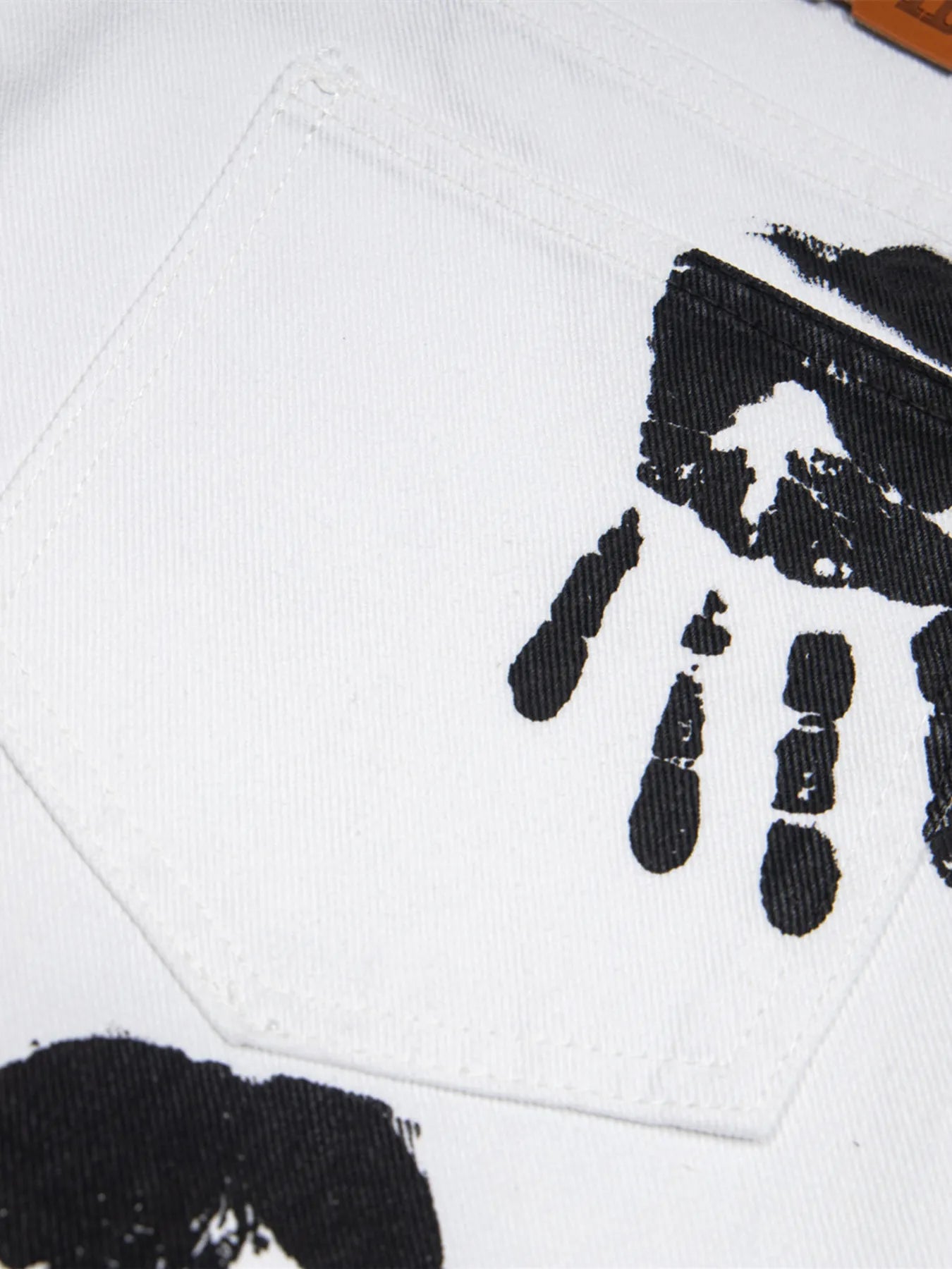 1264 Men's Handprint Pattern Jeans – men's graphic jeans (detail view 9)