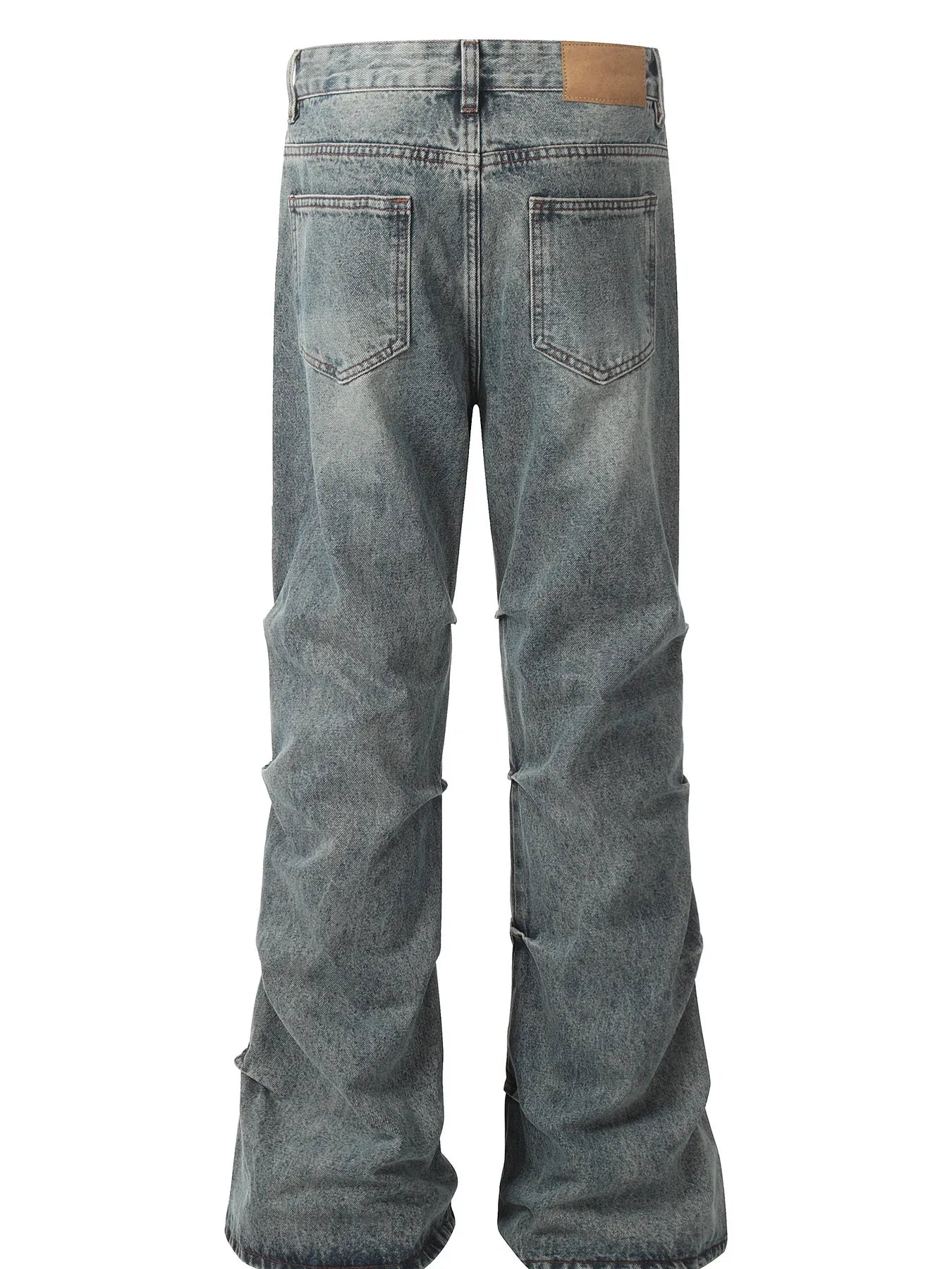 1303 Men's Vintage Washed Flare Jeans – men's flare jeans (Y2K) (back view)