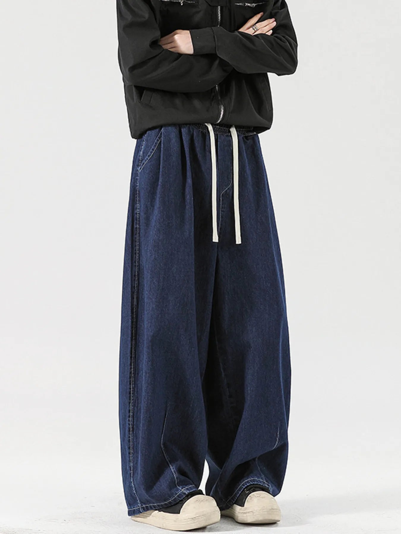 292 nan – Men's wide leg jeans streetwear fit