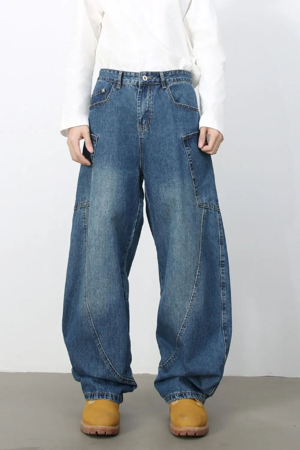 628 Men's Wide Leg Jeans – Men's wide leg jeans streetwear fit