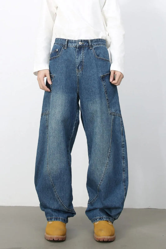 628 Men's Wide Leg Jeans – Men's wide leg jeans streetwear fit